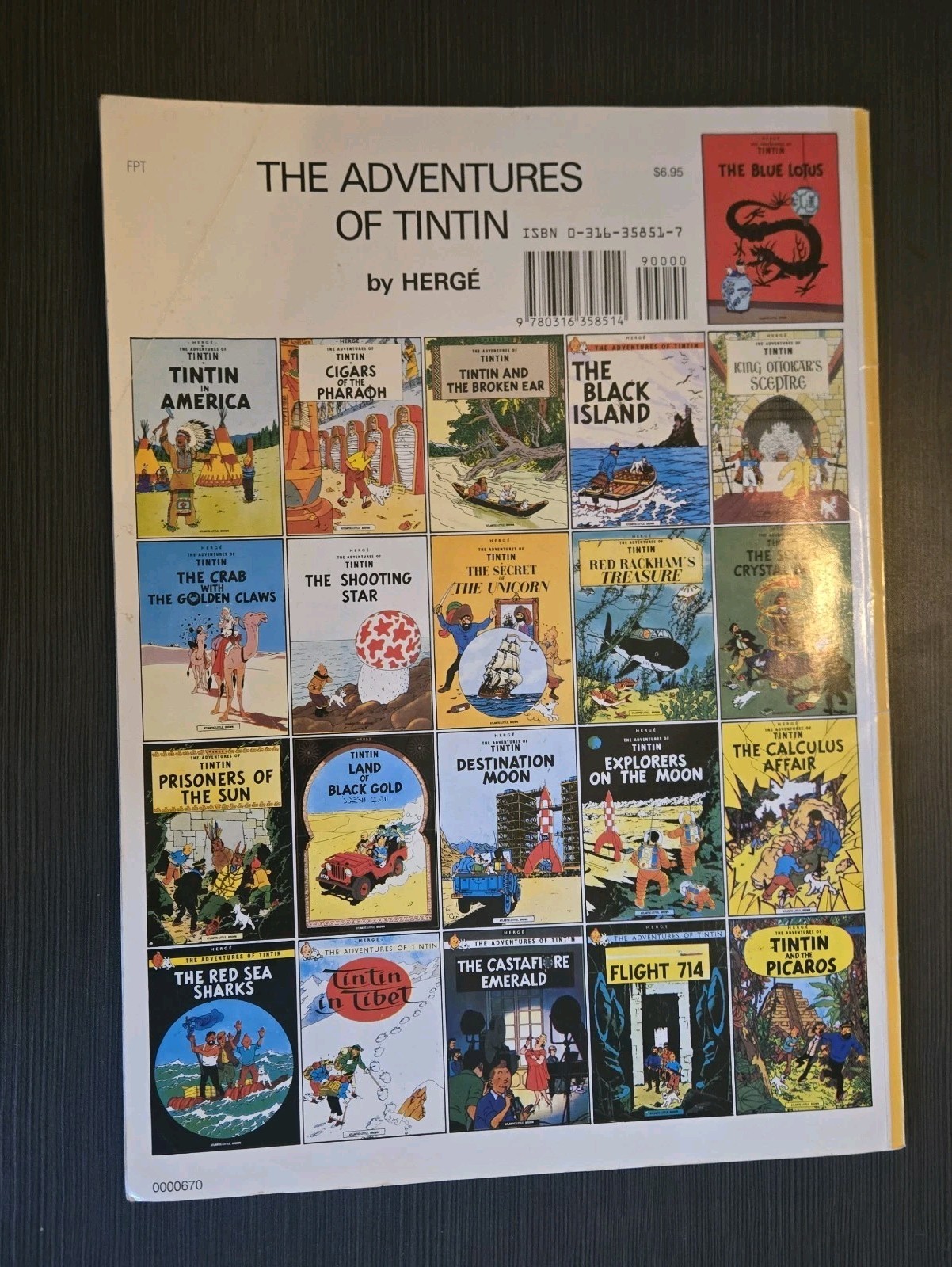 The Adventures of Tintin By HERGE – Lot of 3 – Atlantic little Brown Edition