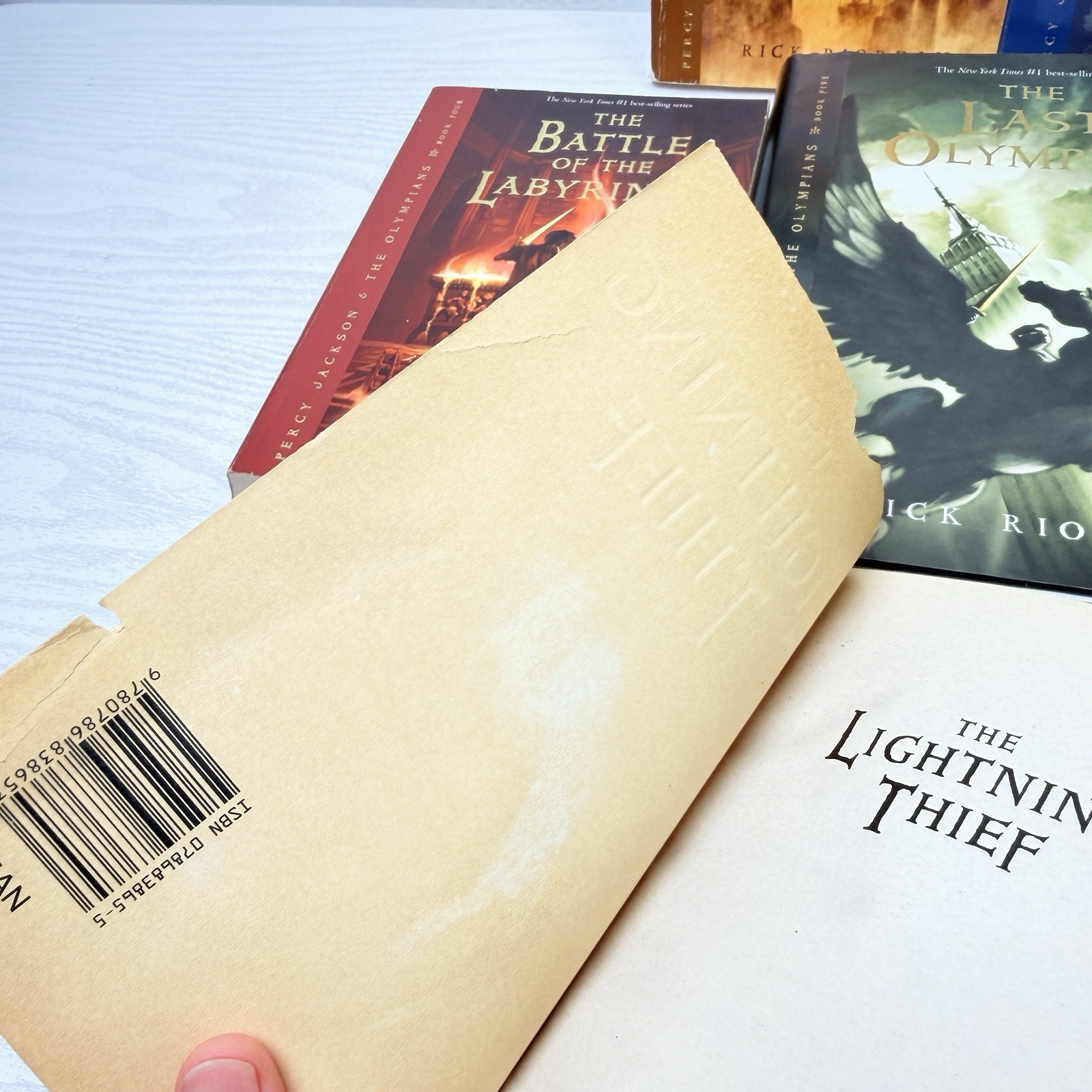 Rick Riordan Percy Jackson & The Olympians Complete Set 4 Trade Paperback 1 HC