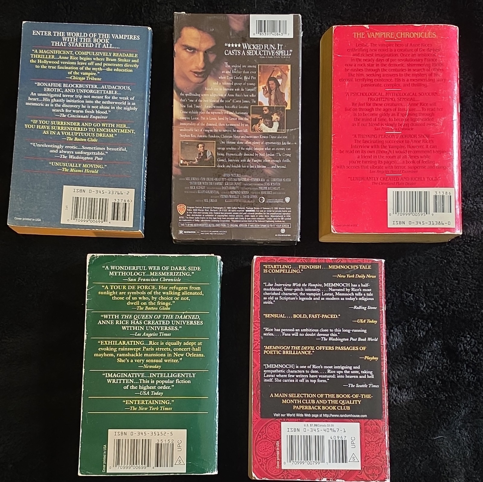 Anne Rice Vampire Chronicles Lot: Sealed Interview with the Vampire VHS + Books