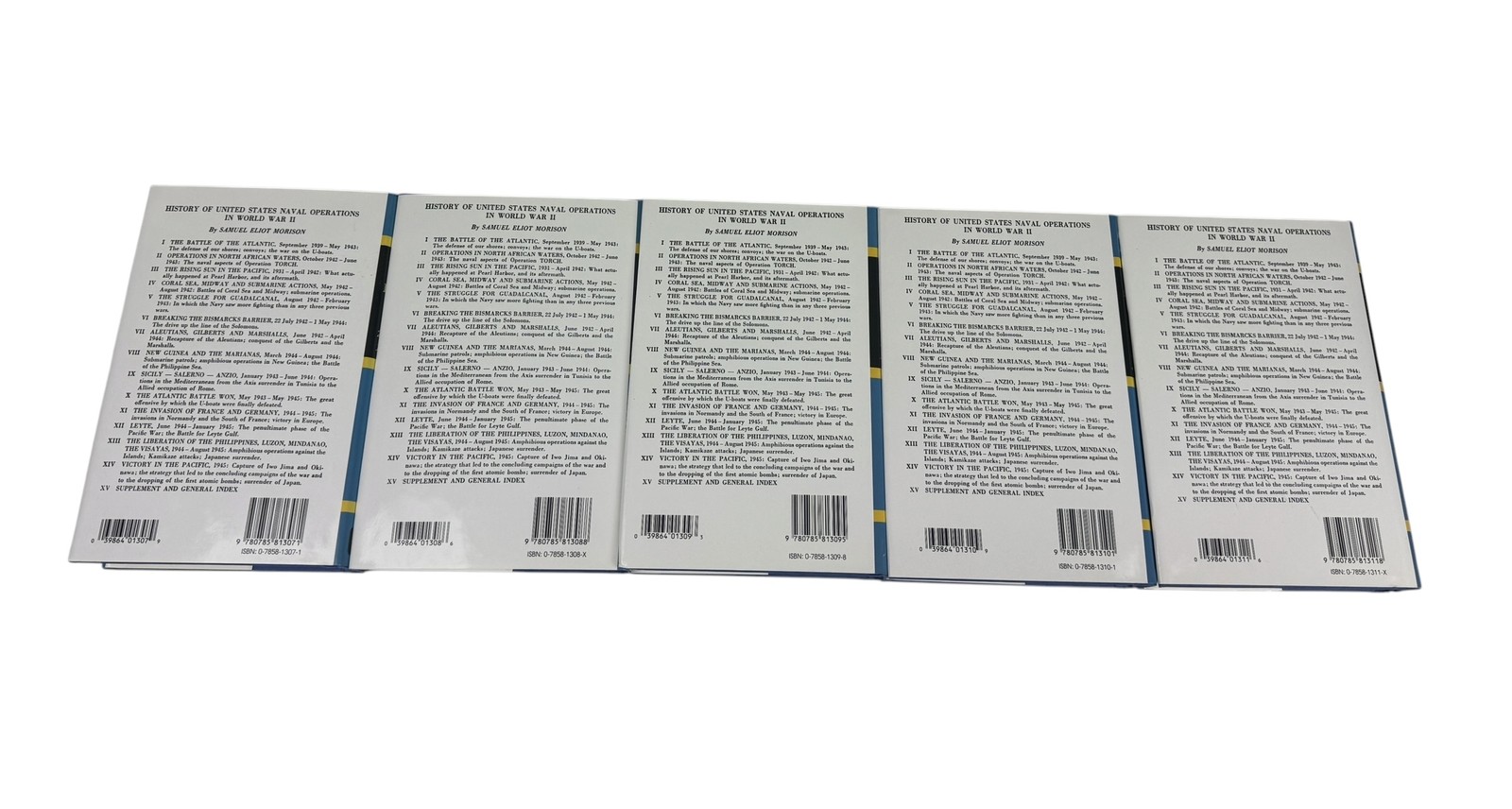 History of US Naval Operations in WWII Samuel Eliot Morison Complete 15 Volume