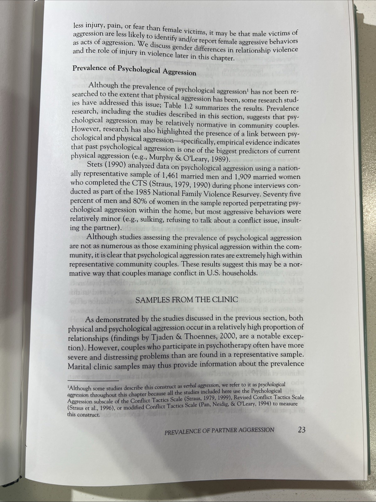 Psychological and Physical Aggression in Couples : Causes and Interventions…