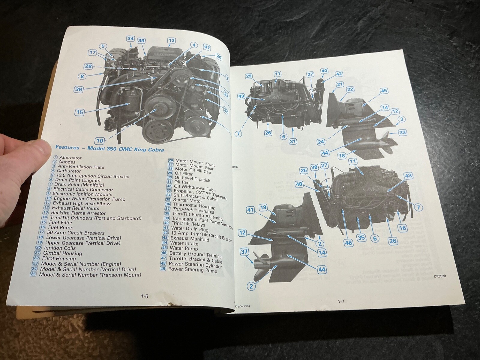 1991 OMC King Cobra Stern Drives RGD Service Manual GM V8 5.7L 350 7.4L 454 C.I.