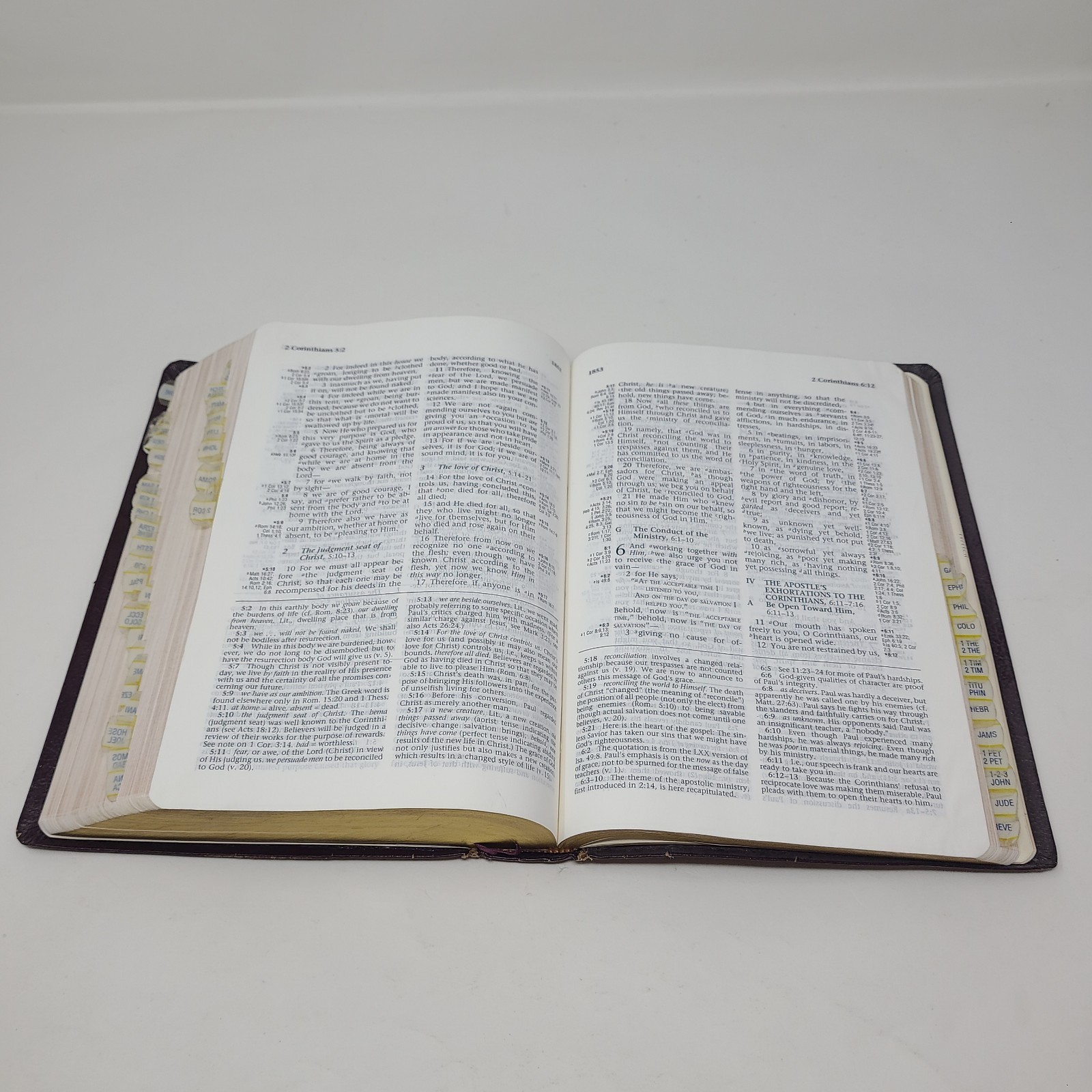 Vntg Ryrie Study Bible Expanded Edition 1995 NASB Burgundy Bonded Leather