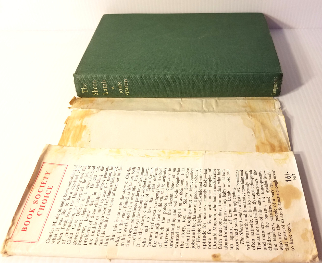 The Shorn Lamb by John Stroud (Vintage book 1960)( 14cm x 21cm x 3cm)