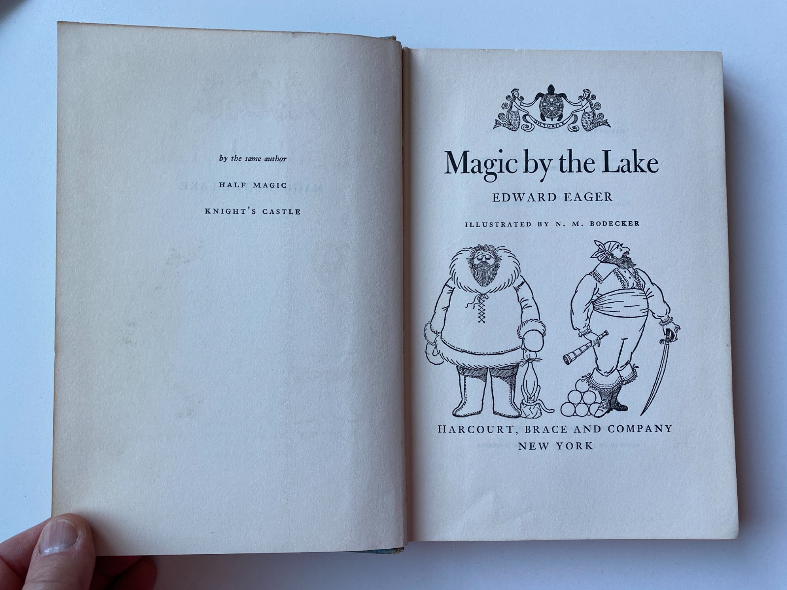 MAGIC BY THE LAKE~Edward Eager~N.M. BODECKER~1958 2nd Printing HCDJ~