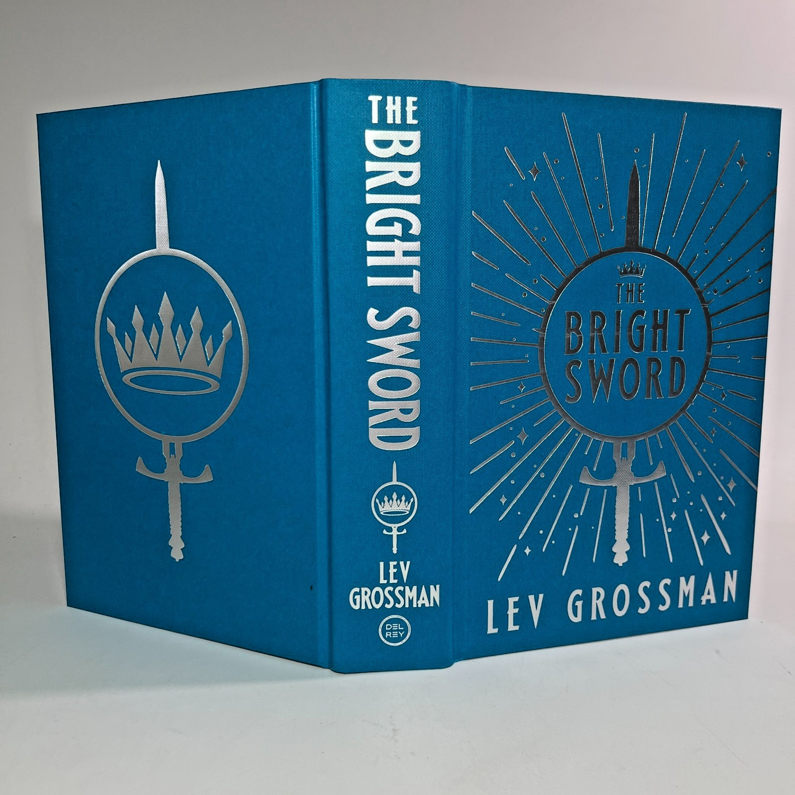 The Bright Sword Lev Grossman Hardcover SIGNED Broken Binding Stenciled Edges