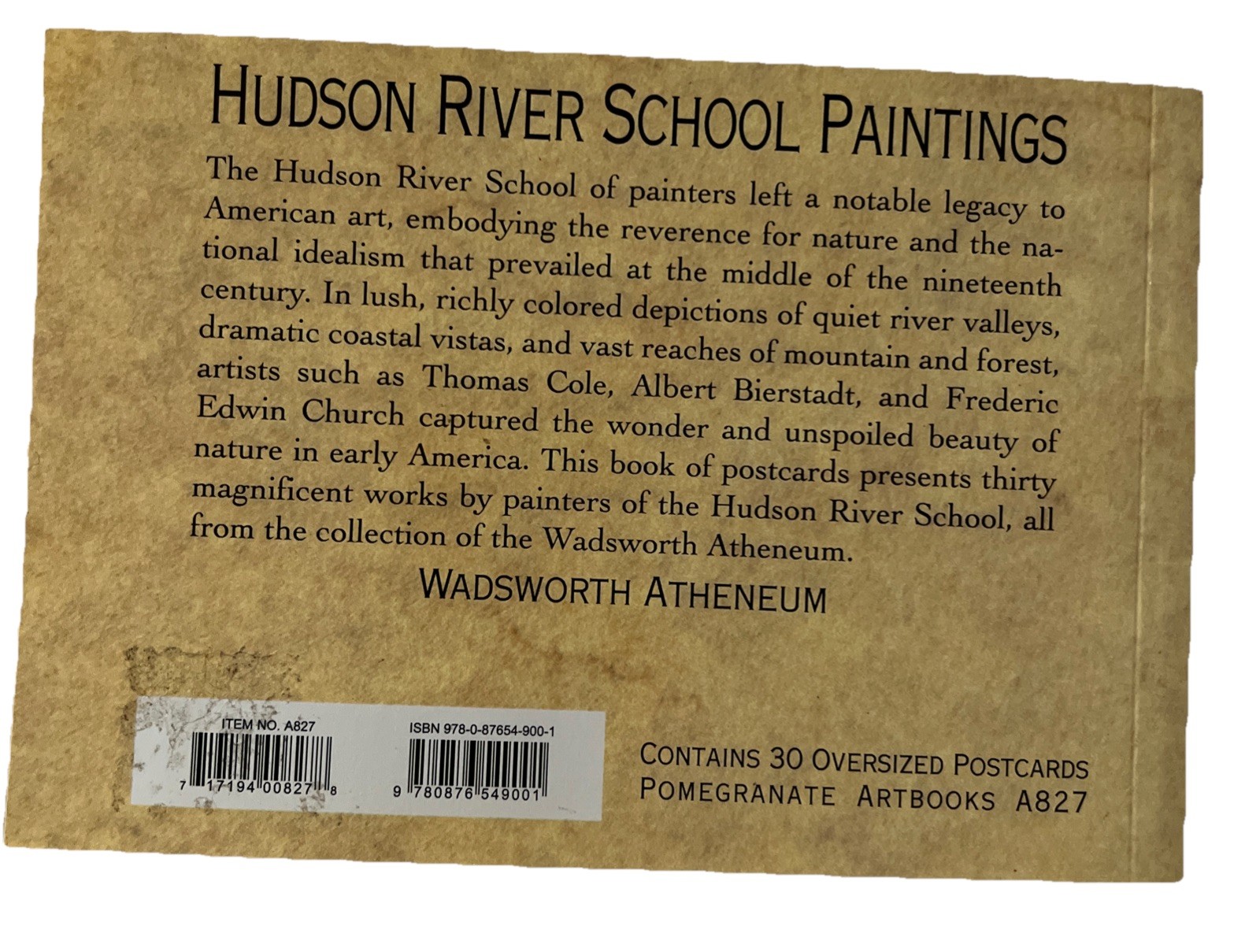 Hudson River School Paintings, Wadsworth Atheneum: A Book of 30 Postcards 1996