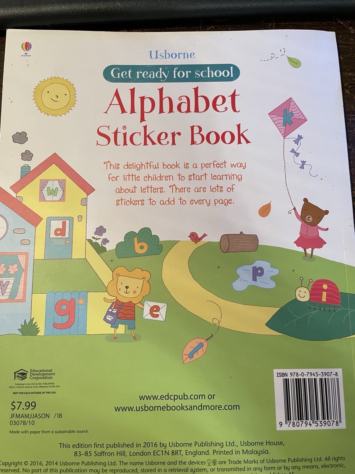 Get Ready for School Alphabet Sticker Book – Toy – Very Good