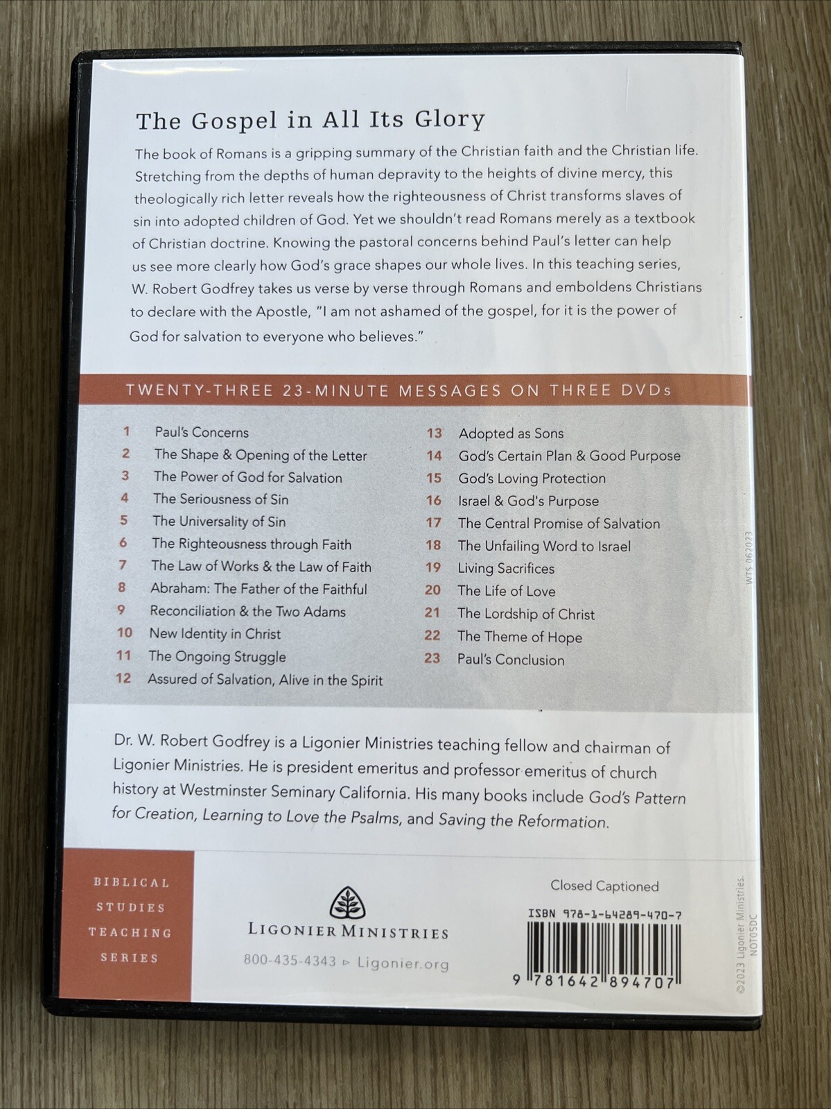 Not Ashamed : Paul’s Letter to the Romans by W. Robert Godfrey (2023, Dvd)