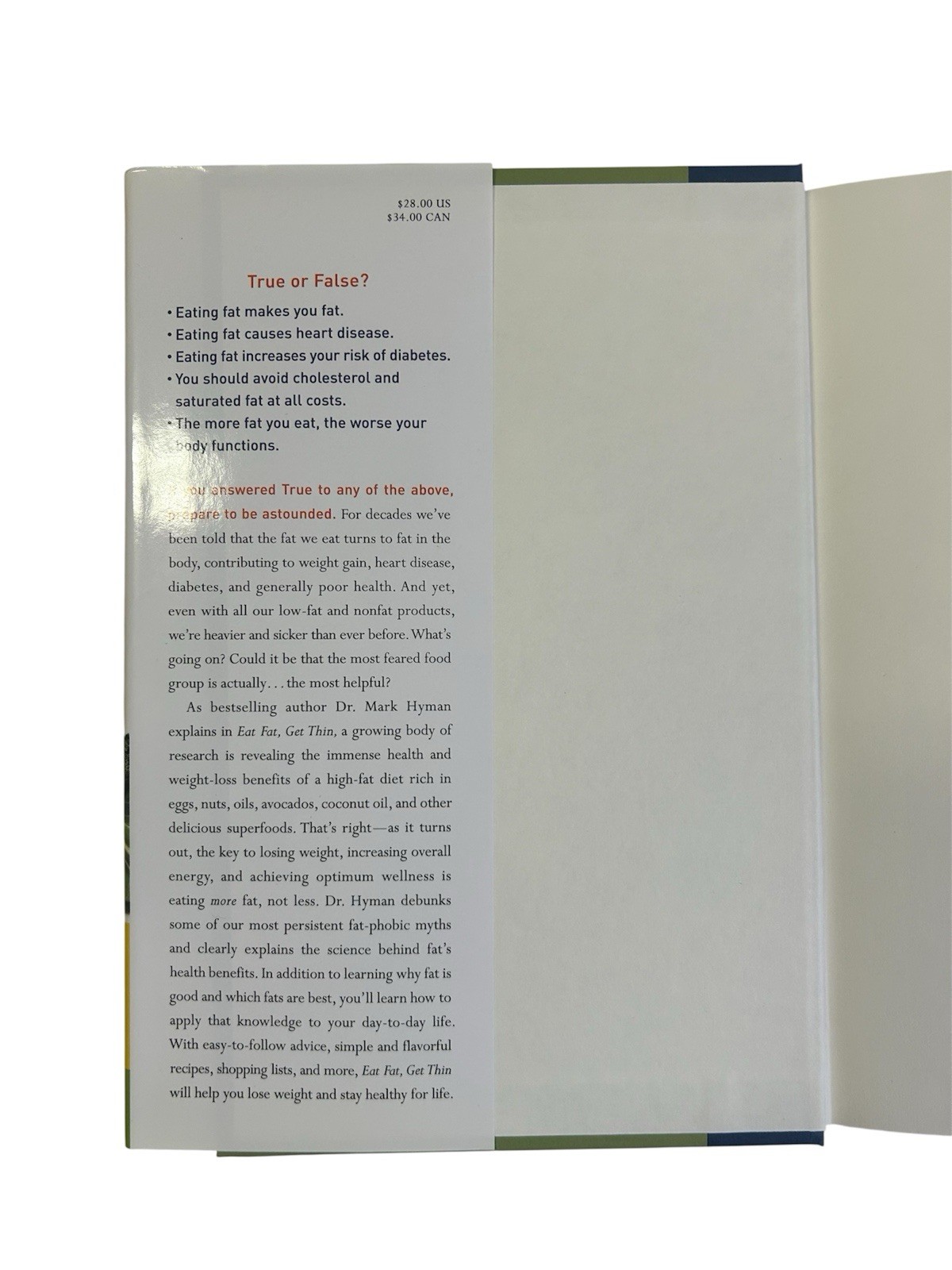 Mark Hyman MD 2 Book Set HC Eat Fat Get Thin & The Blood Sugar Solution Diet