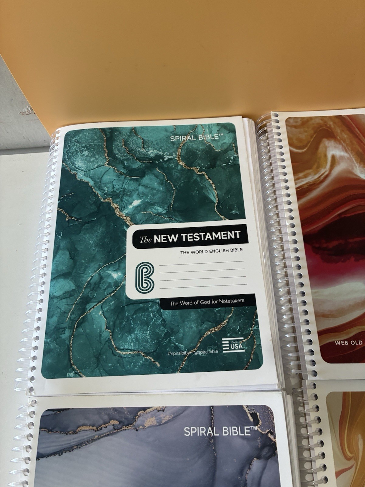 Lot of 4 Spiral Bible New Testament – Poetry – History- Prophets – Very Good