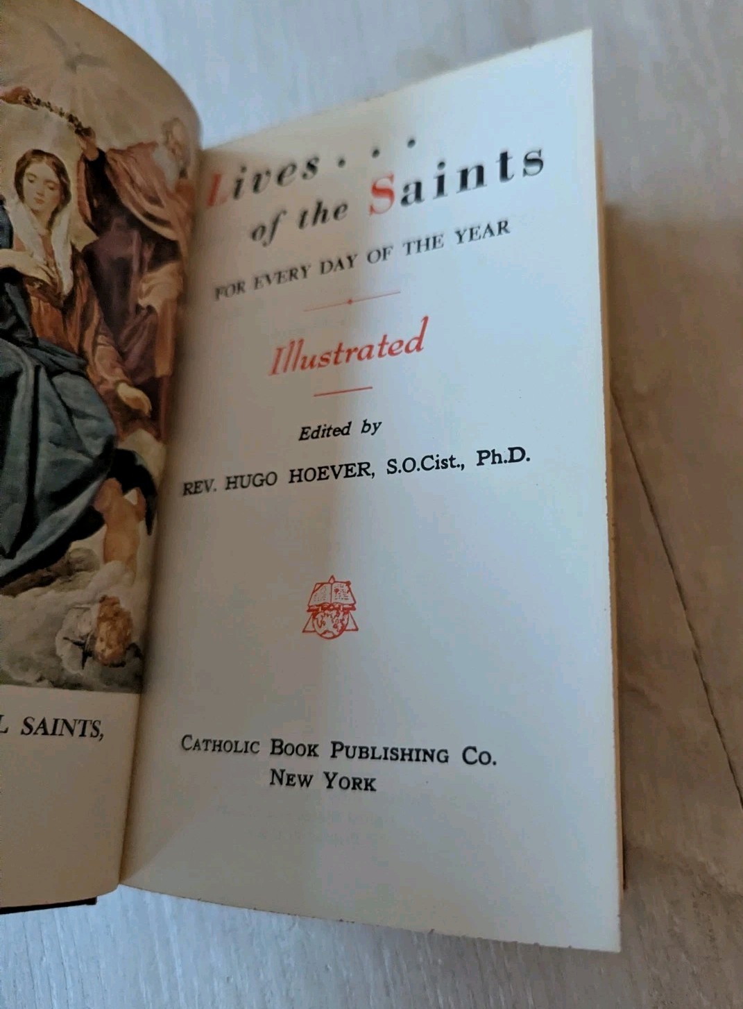 Lives of the Saints Every Day Year Hoever 1963 Catholic Book Illustrated VG