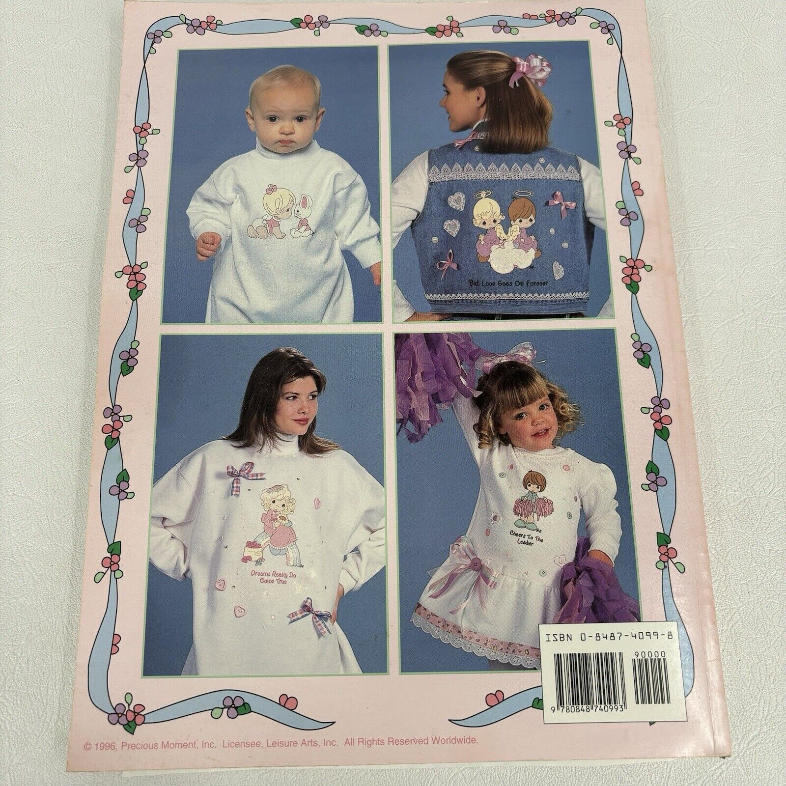 Precious Moments Iron-On Transfers Leisure Arts Paperback Book 1996 Vintage