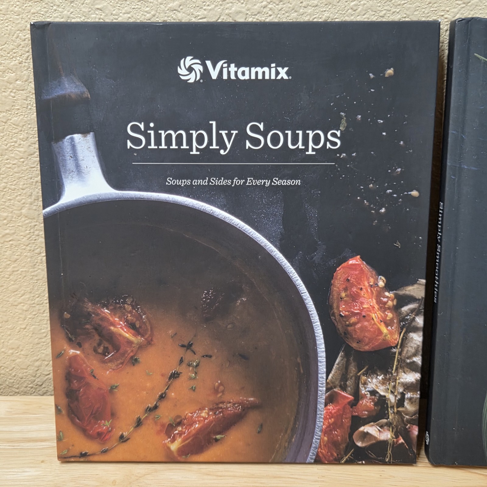 Vitamix Simply Soups + Simply Smoothies Cookbook Lot – 2 Books – Soups Sides