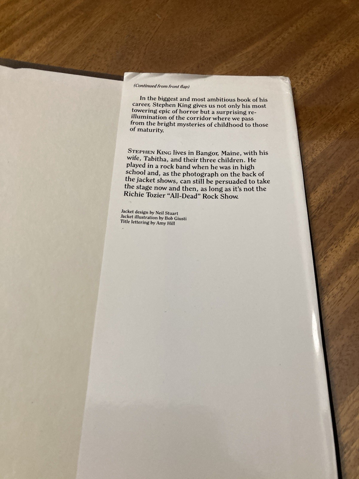 Stephen King It (1986) Hardcover Dust Jacket Viking Book Club Edition