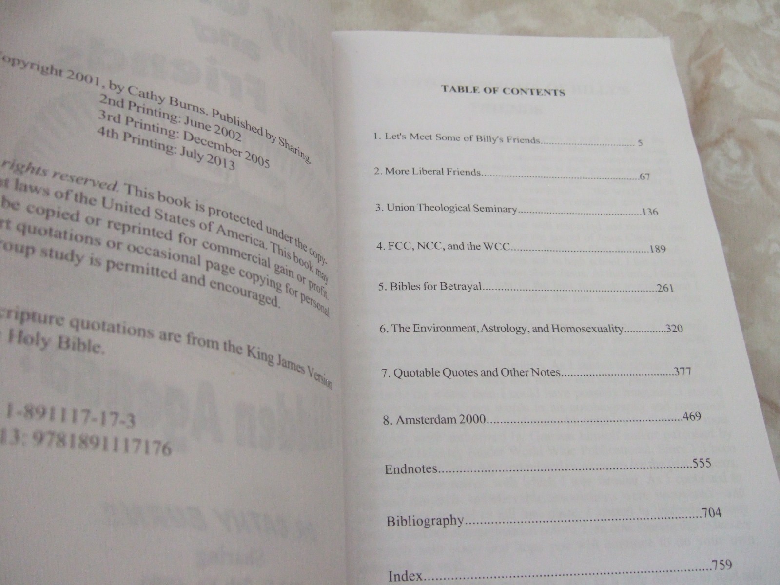 BILLY GRAHAM AND HIS FRIENDS A Hidden Agenda? by Cathy Burns 2001, Trade PB VGC