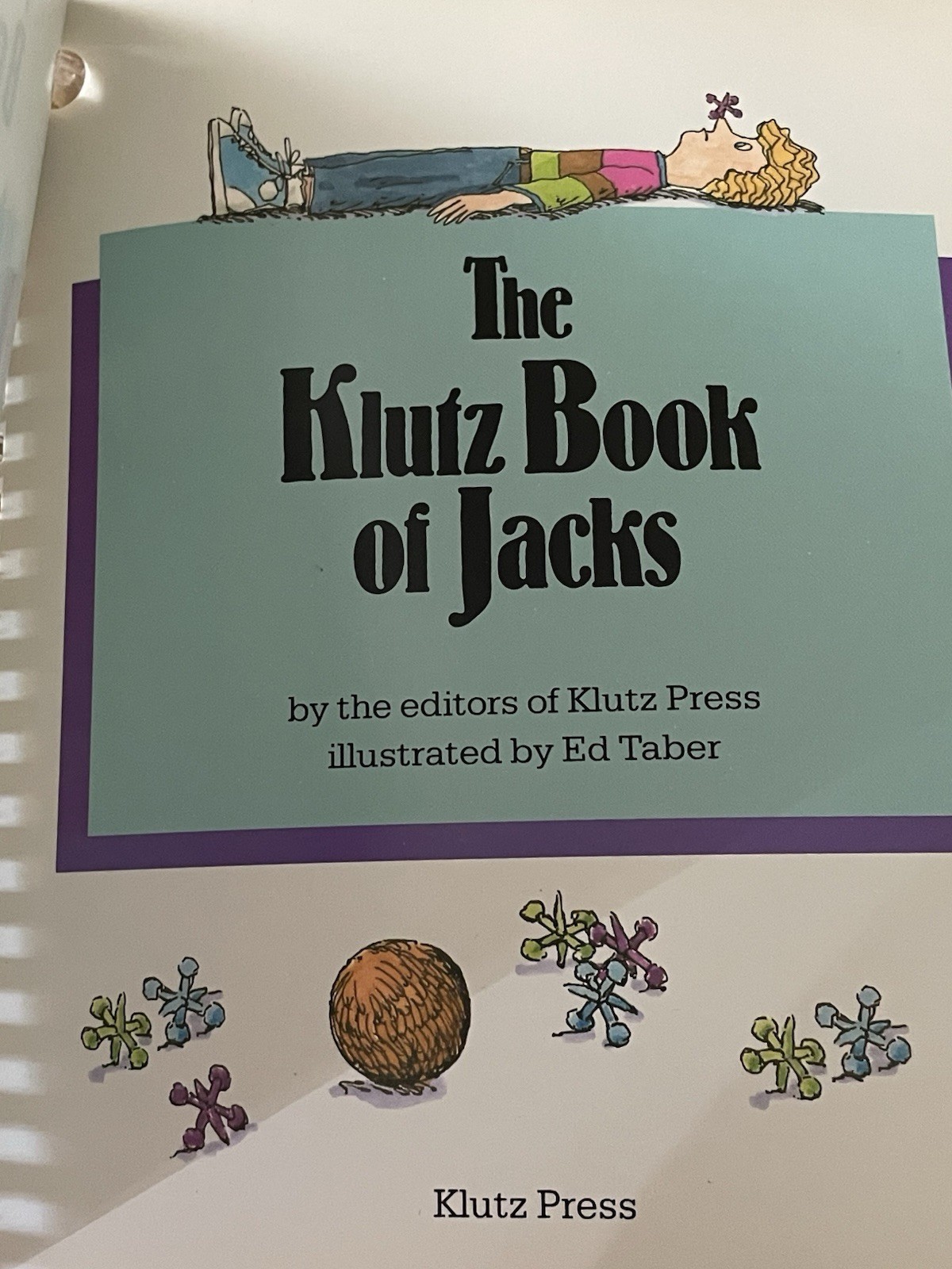 NEW Vintage 1988 The Klutz Book of Jacks -Jacks & Ball Attached Classic Game HTF