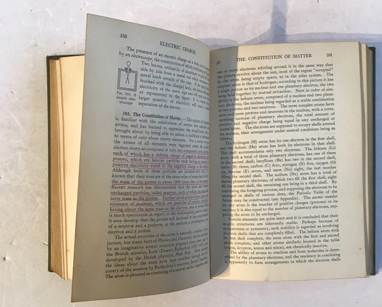 Physics, 1939, 756 pages with illustrations. Science VTG Shows Wear -writing