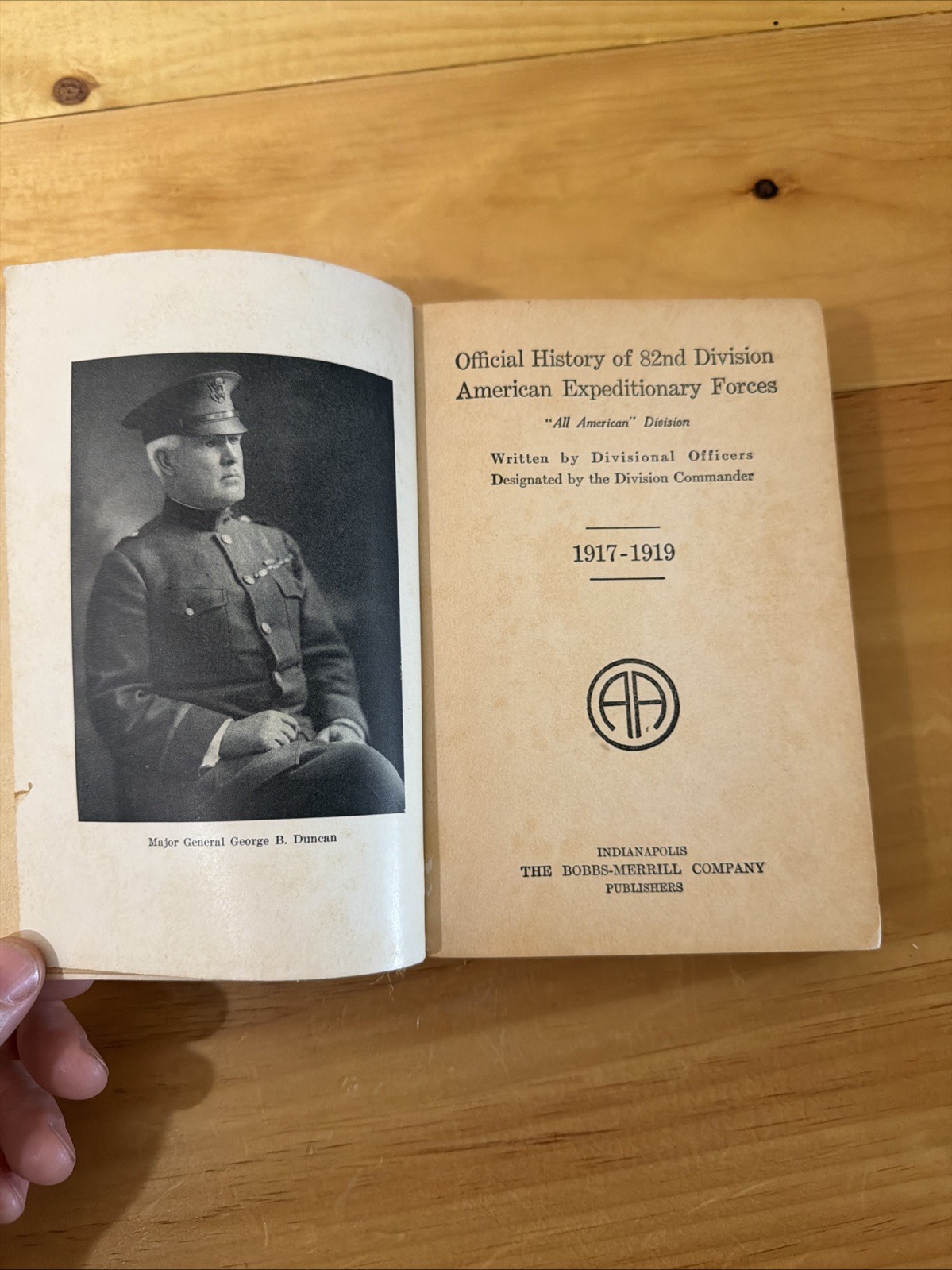 Vintage Official History of the 82nd Division American Expeditionary Forces 1919