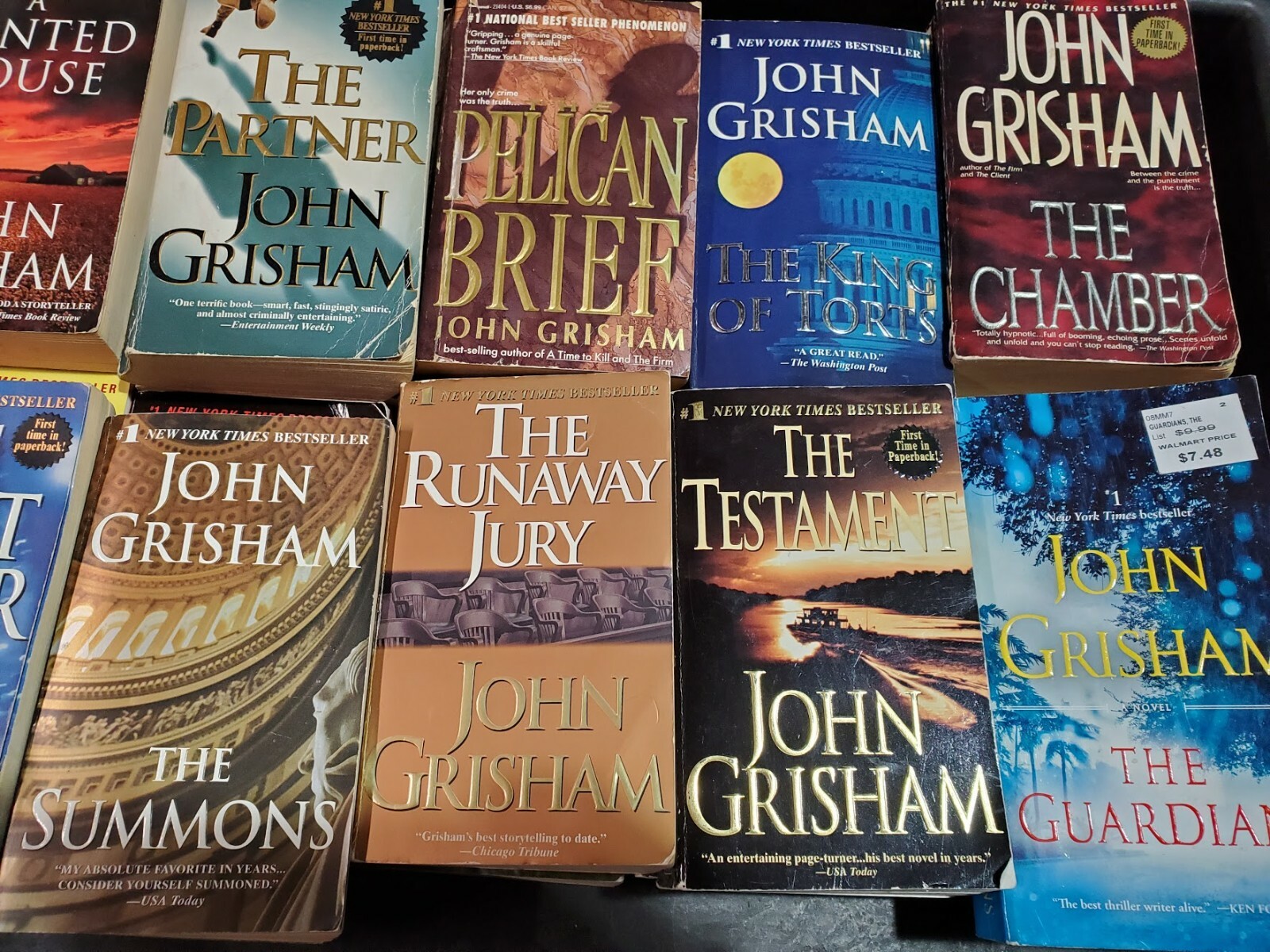 Lot of 10 John Grisham Legal Thriller Mystery ALL Paperback PB Books Random Mix