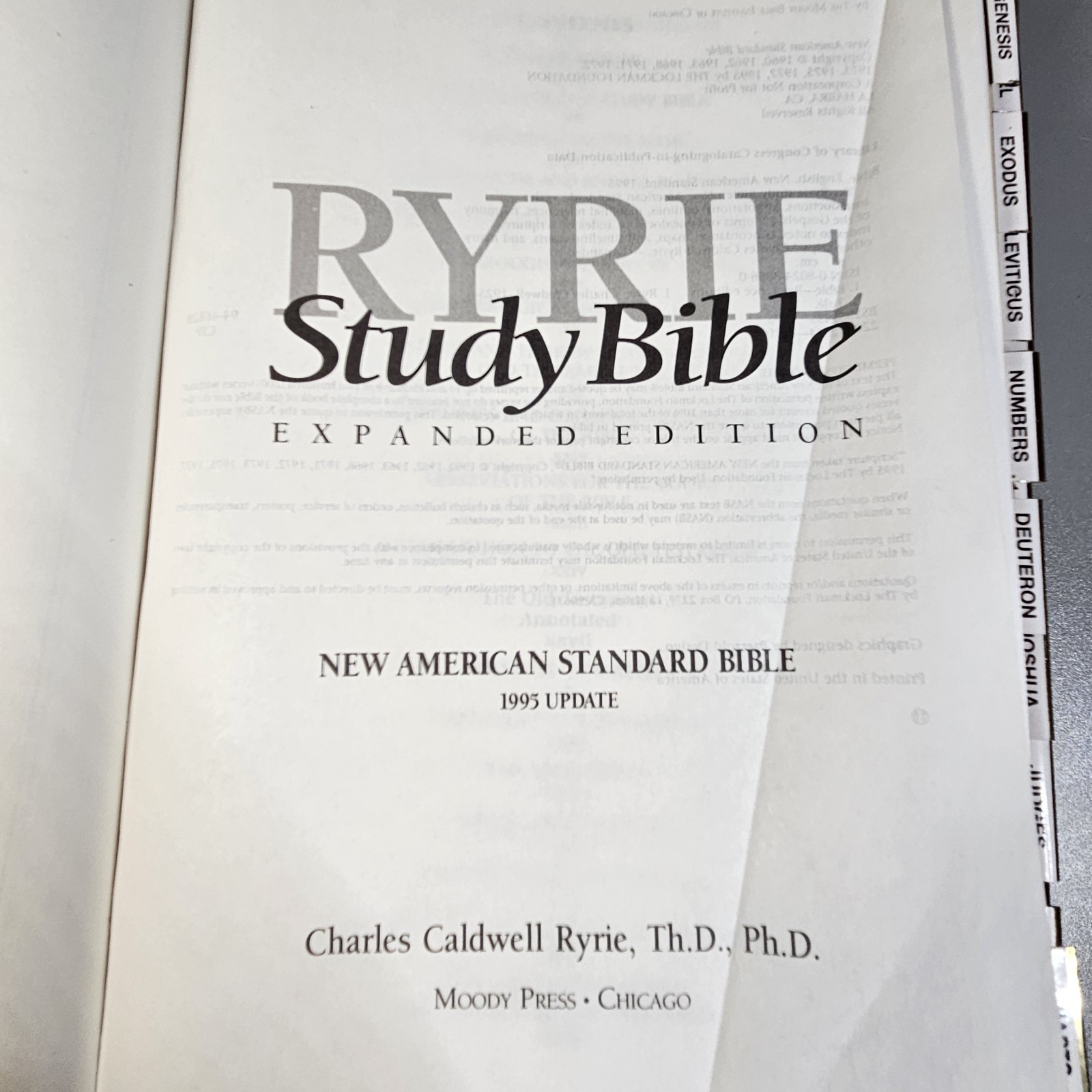 Ryrie Study Bible Expanded Edition New American Standard Bible Red Letter Moody