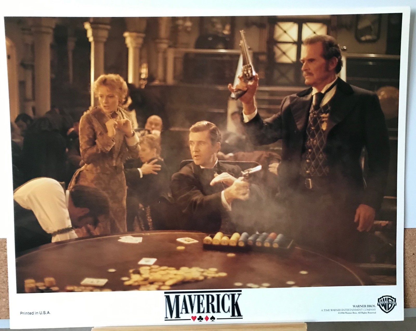 1994 Maverick Original Lobby Card 11×14 (2) Mel Gibson-Jody Foster-James Garner