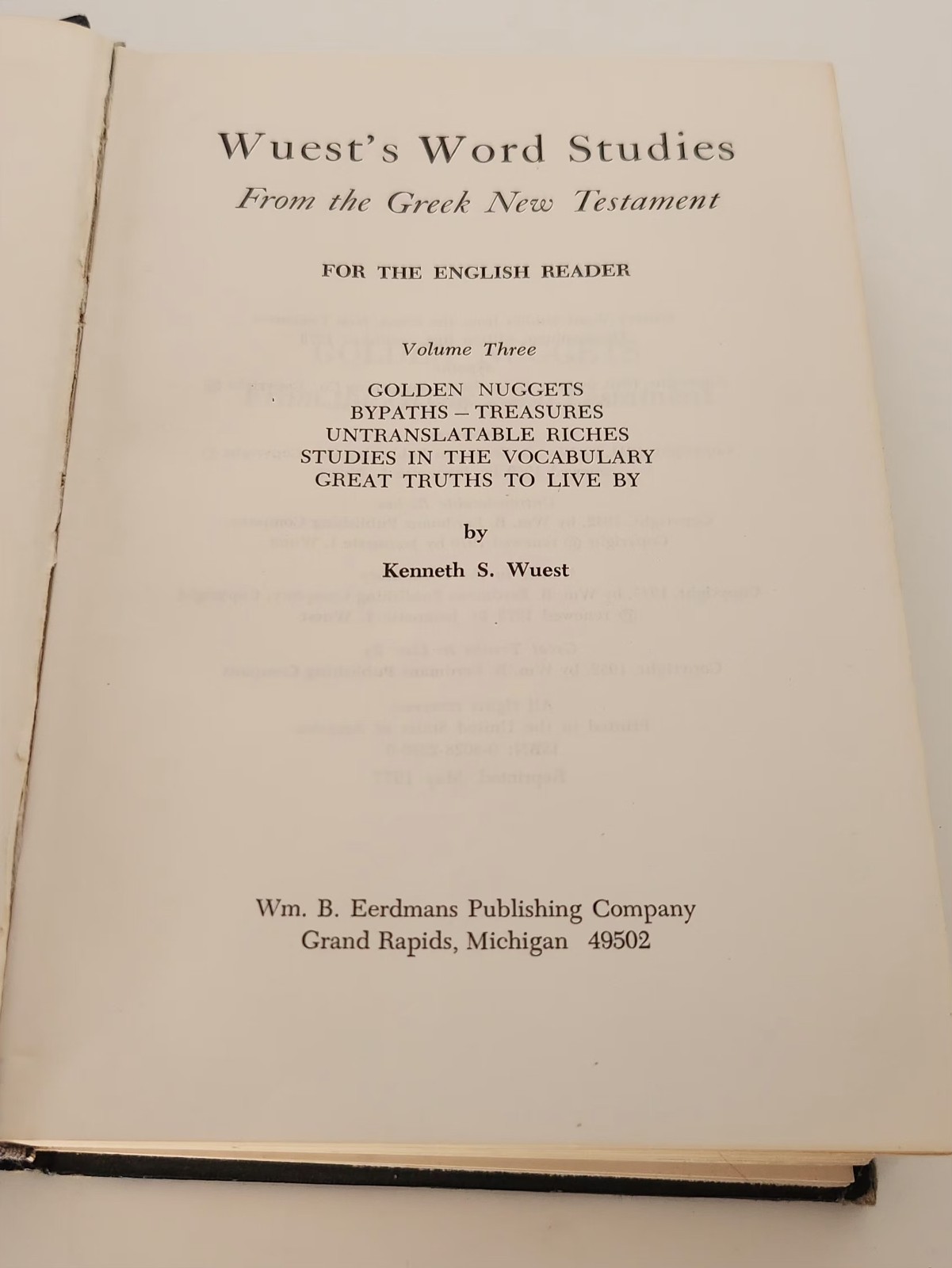 Wuest’s Word Studies From the Greek New Testament