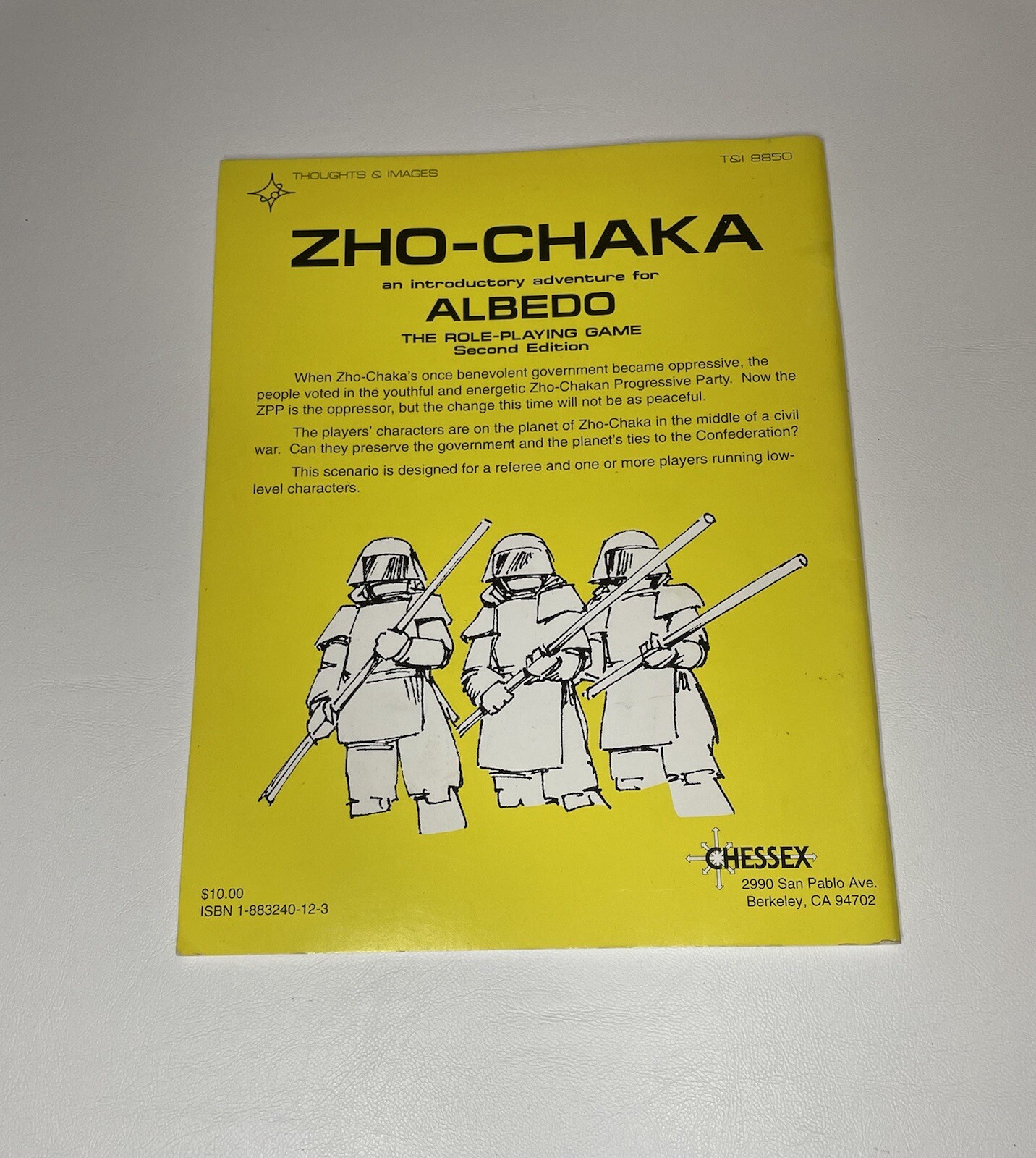 Vtg Albedo Zho Chaka Rpg Game Book 2nd Edition Paul Kidd Chessex 32 Pages 1994