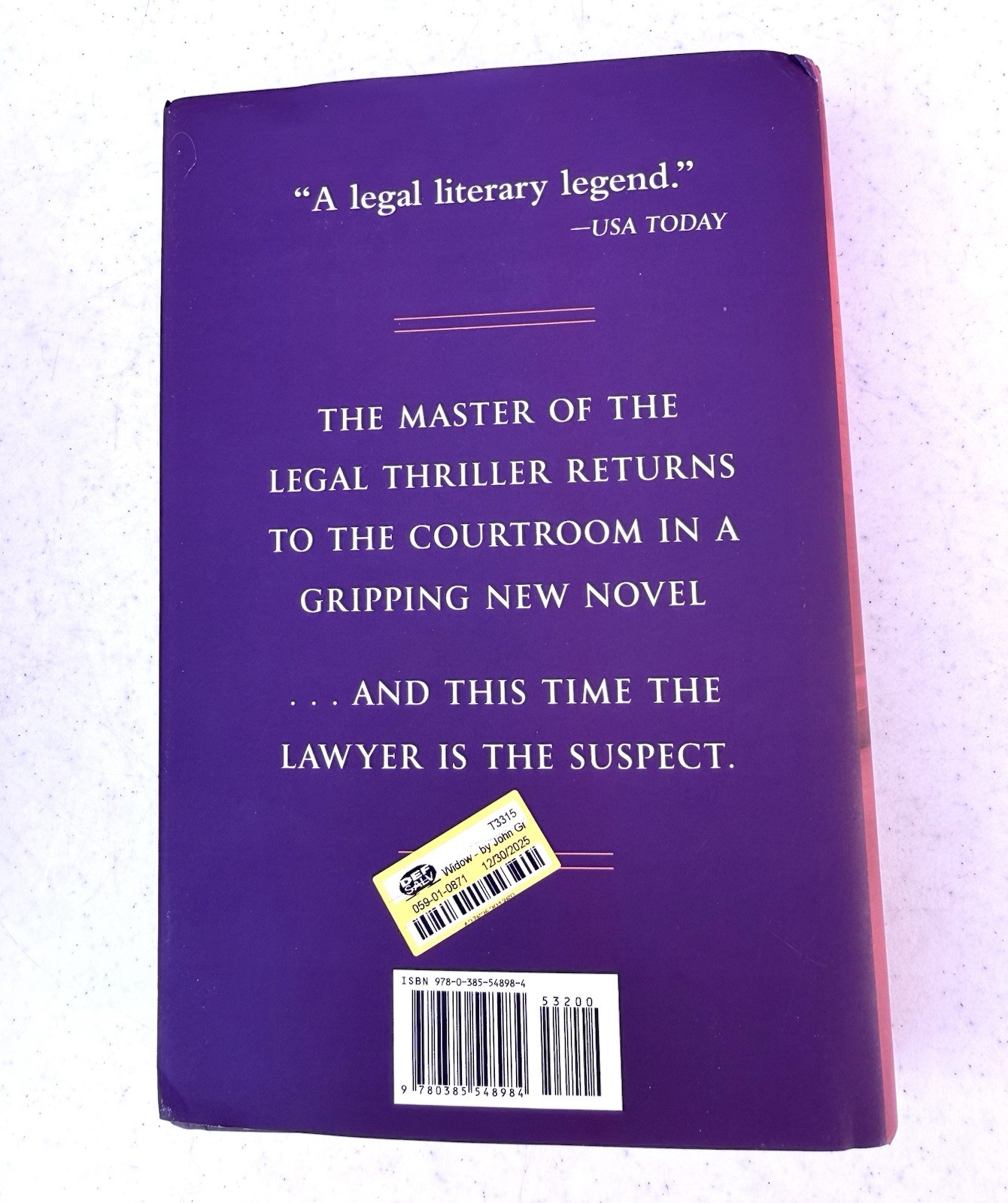 Widow : A Novel by John Grisham (2025, Hardcover)
