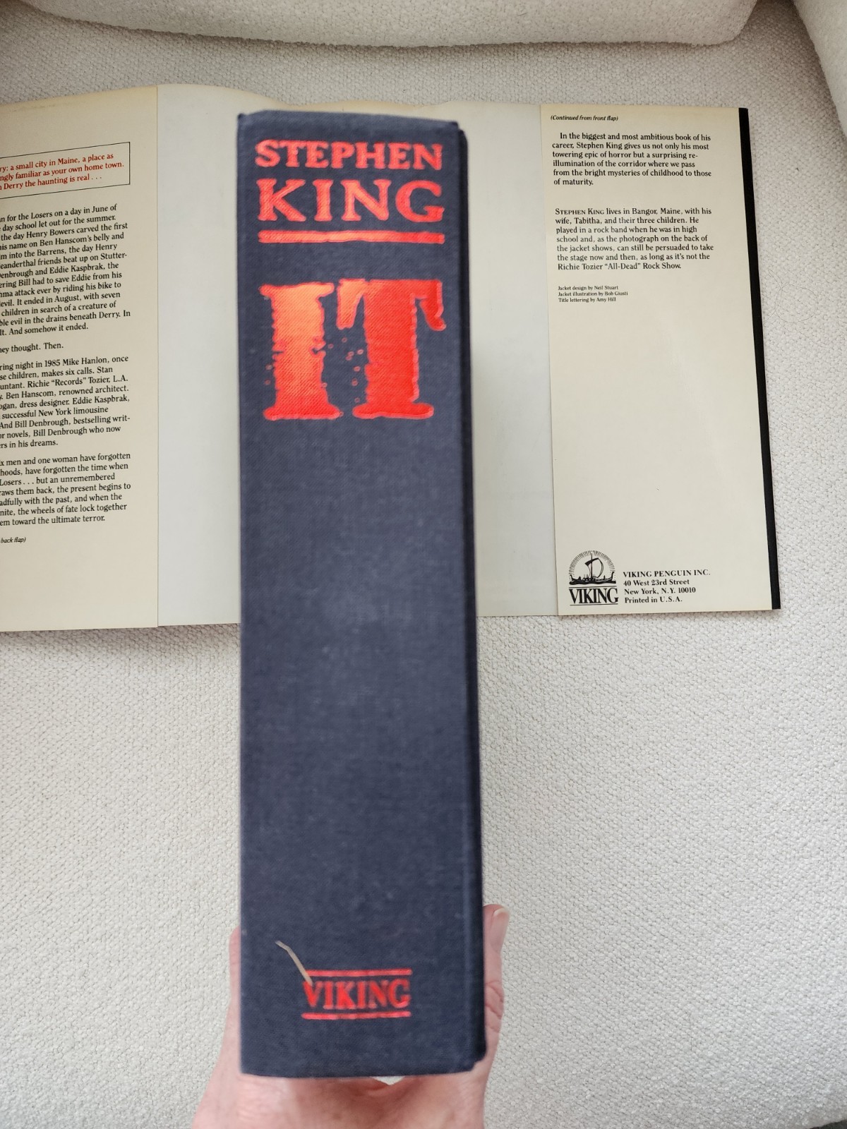 Stephen King- „It“ Hardcover Book 1986 Viking Penguin Group *Read Description*