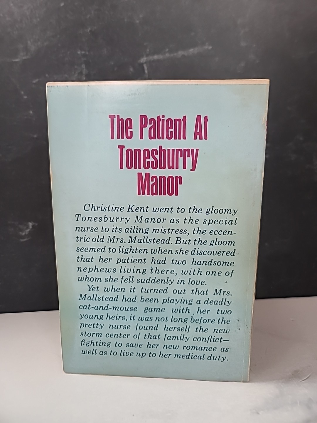 The Patient At Tonesburry Manor By Elizabeth Kellier Paperback