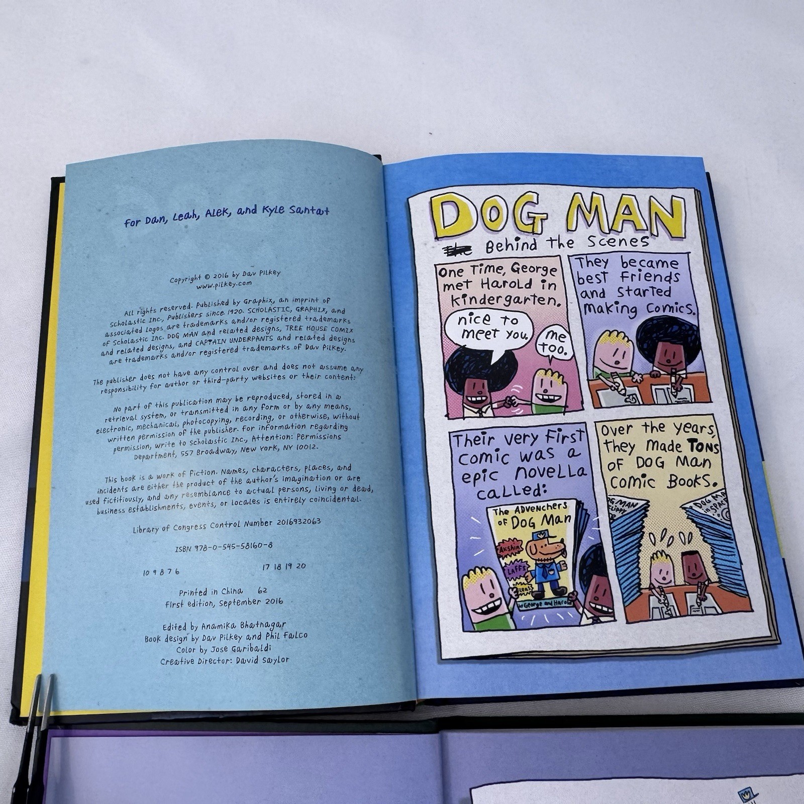Dog Man 1 & 2 Hardcover Lot Dav Pilkey Dog Man Unleashed Graphix Books Fast Ship