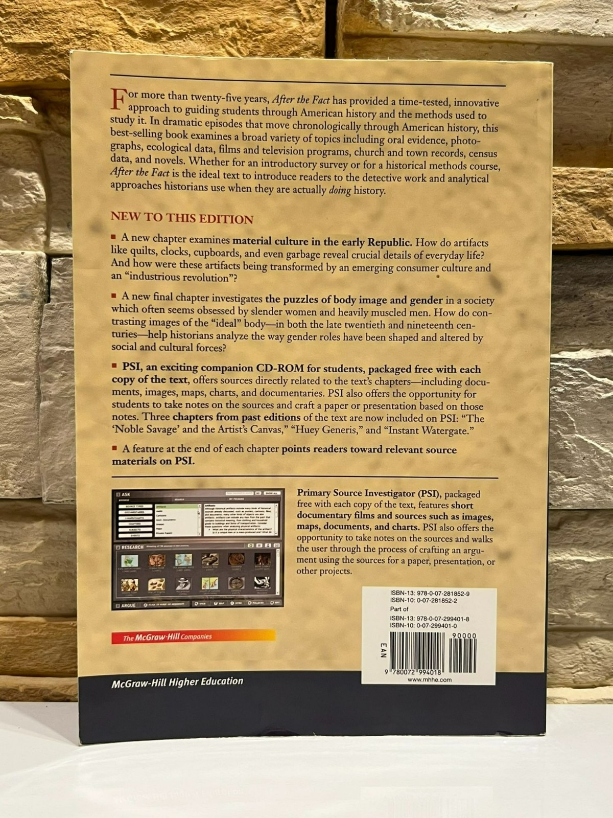 After the Fact The Art of Historical Detection James West Davidson 2005 5th Ed.