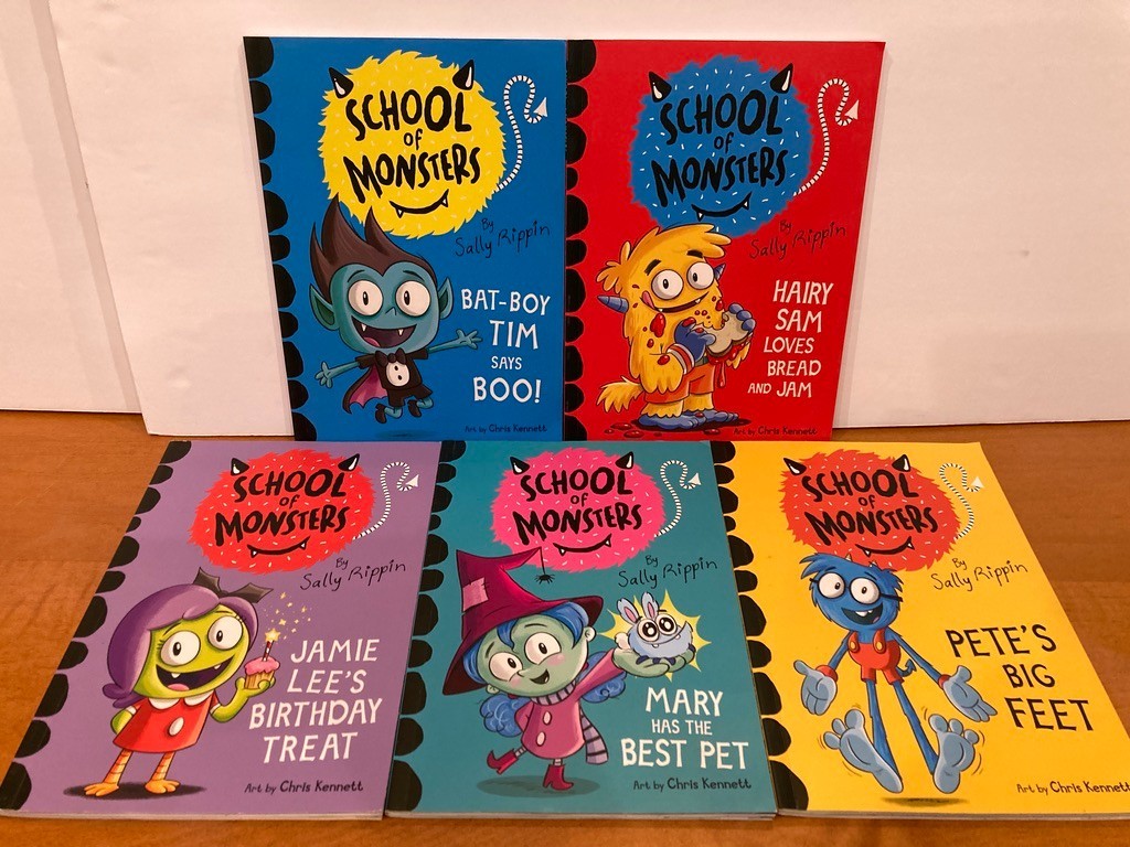 School of Monsters 5 Paperback Book Lot Tim Sam Lee Mary Pete…
