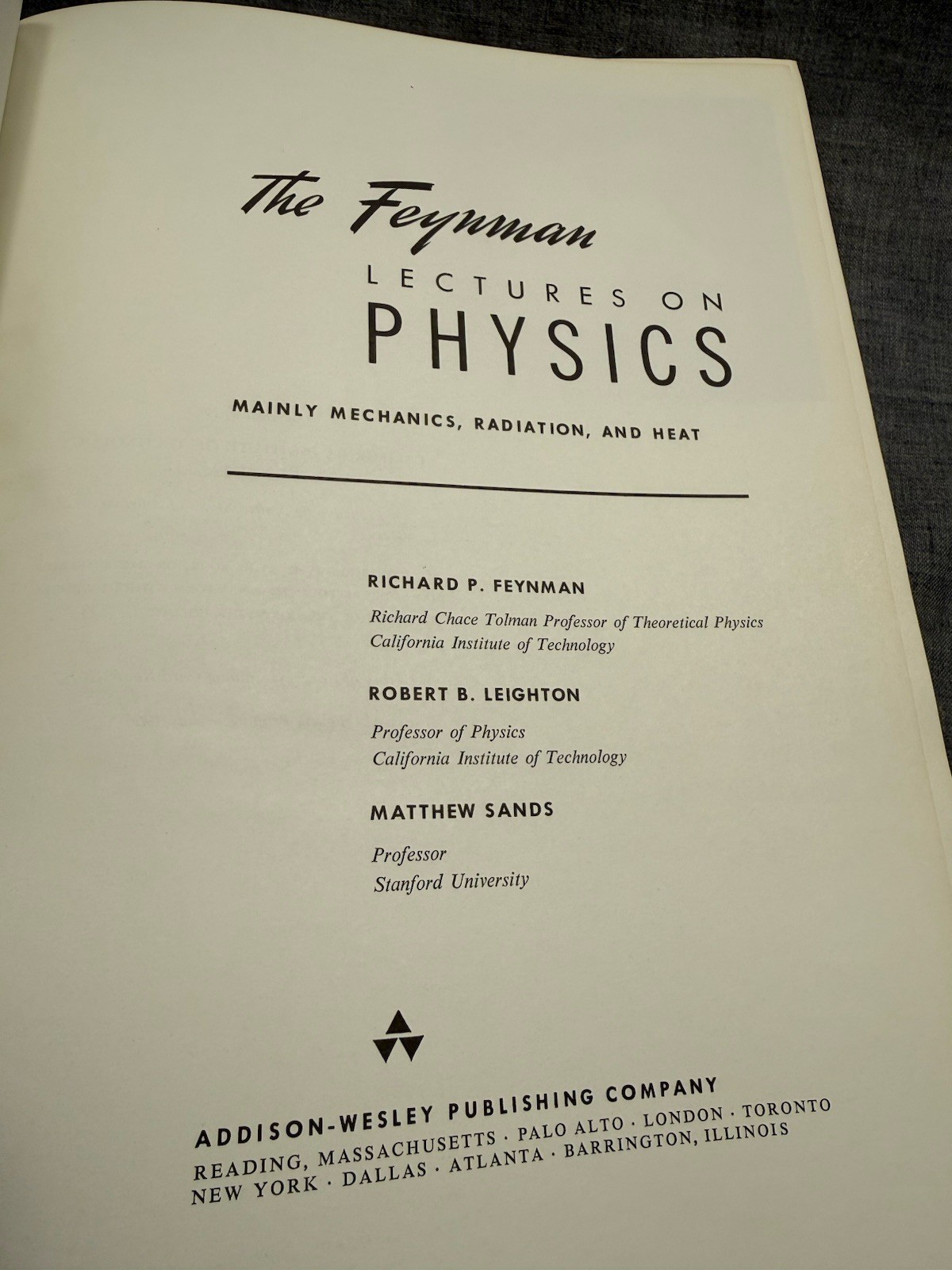 Feynman Lectures On Physics 3 Vol Set Feynman Aldine Red HC 1966 USA VGC