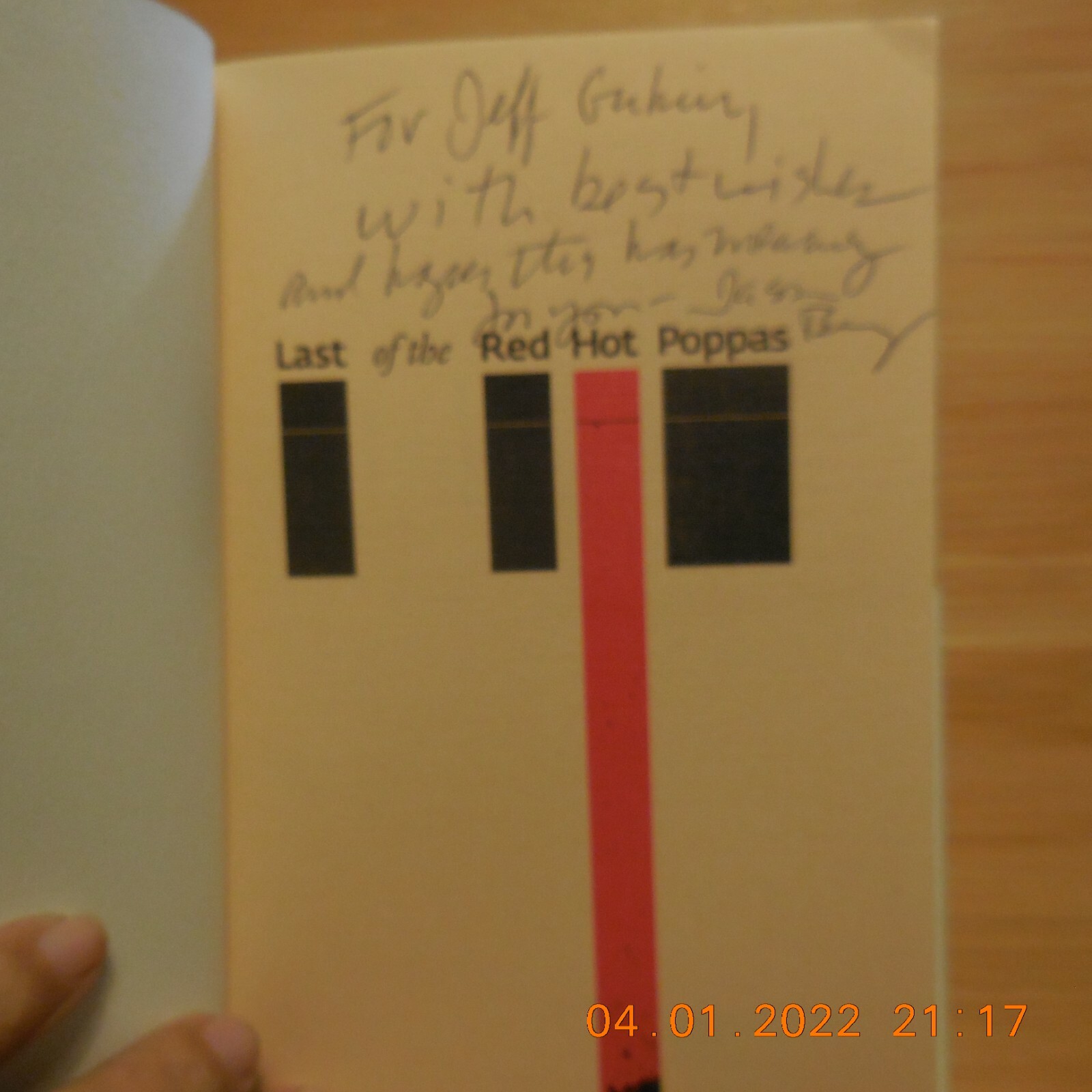 Berry, Jason – Last of the Red Hot Poppas – Signed – First – F/F