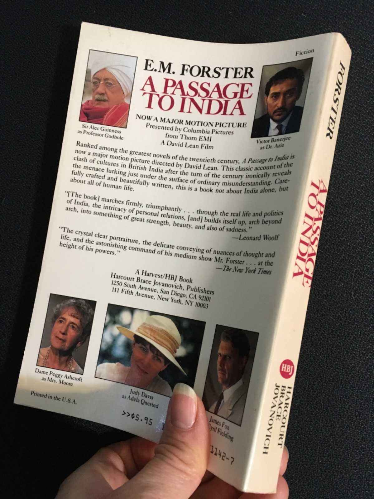 A PASSAGE TO INDIA Classic Novel by E. M. FORSTER Film Motion Picture Tie-In PB