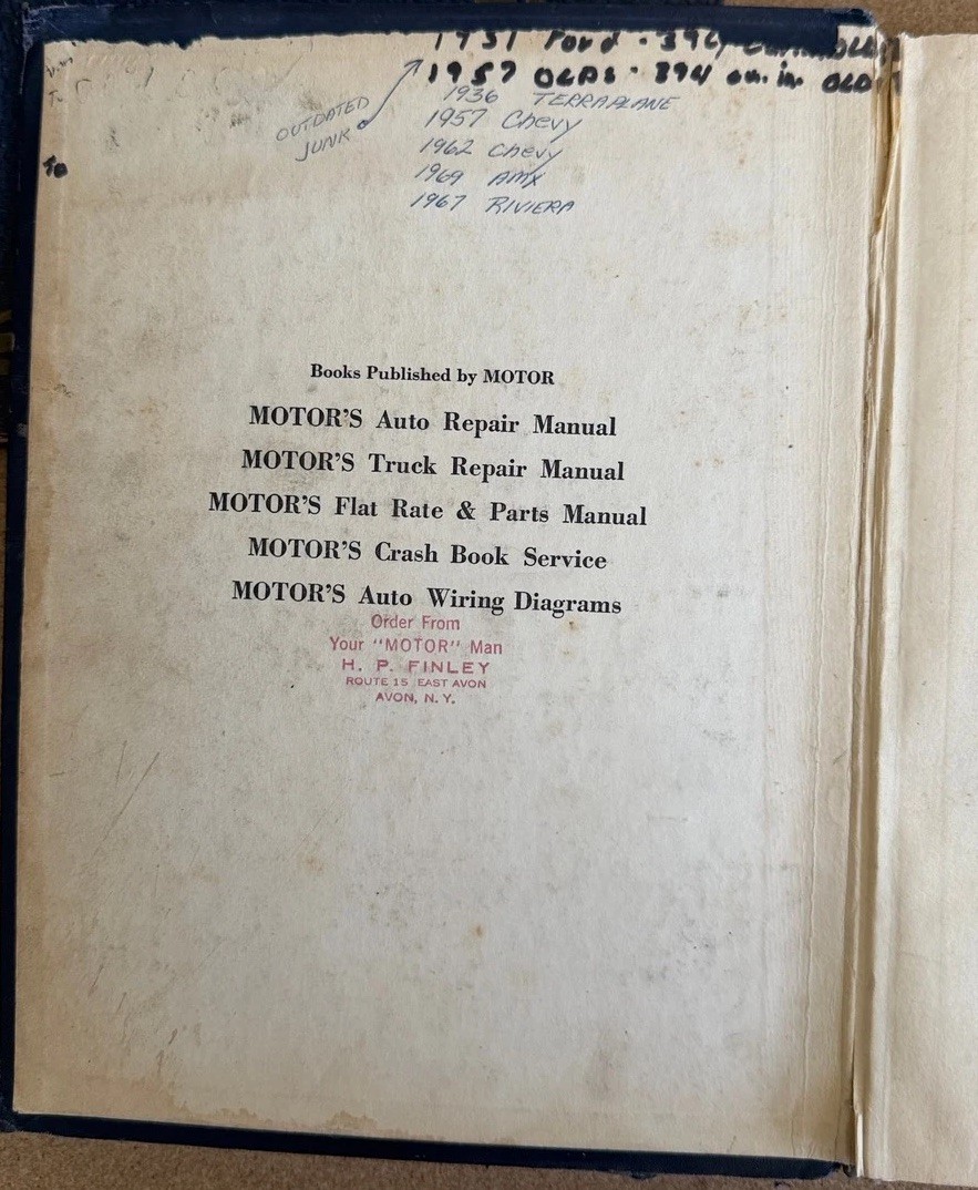 Motor’s Auto Repair Manual 1957