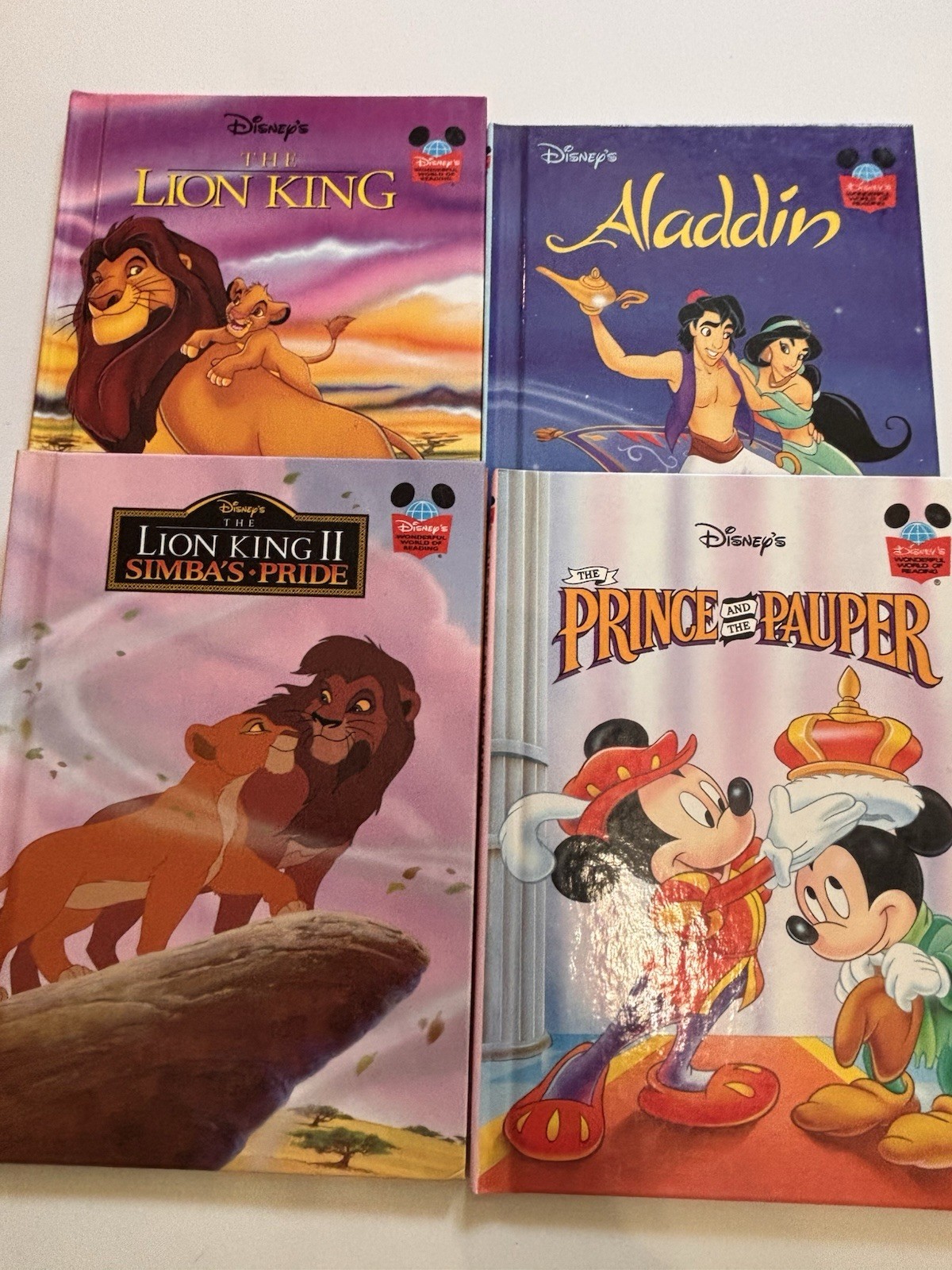 1990’s Walt Disney Wonderful World of Reading HB Books Lot Of 16 Vtg Excellent