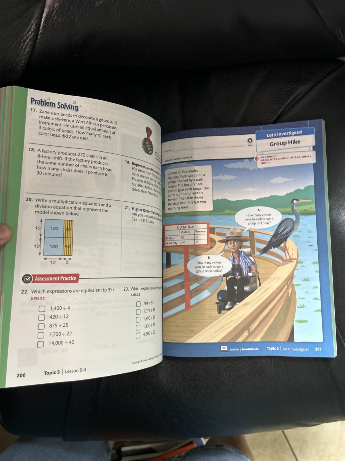 Grade 5 Envision Florida B.E.S.T. Mathematics Student Edition Volume 1 2023 NEW