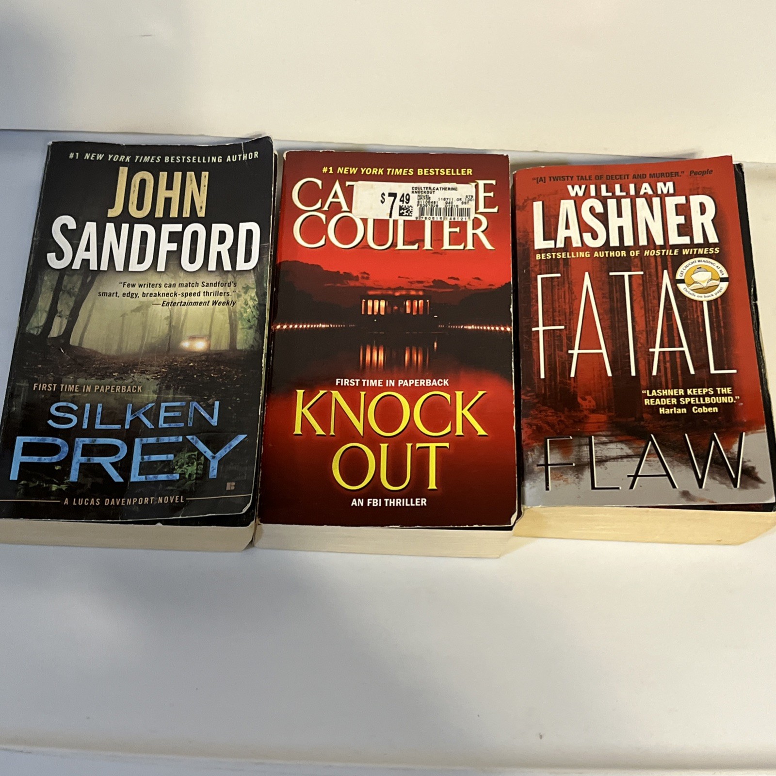 Books Murder Mystery Thriller Lot Of 3 Mixed Authors Paperback Novels