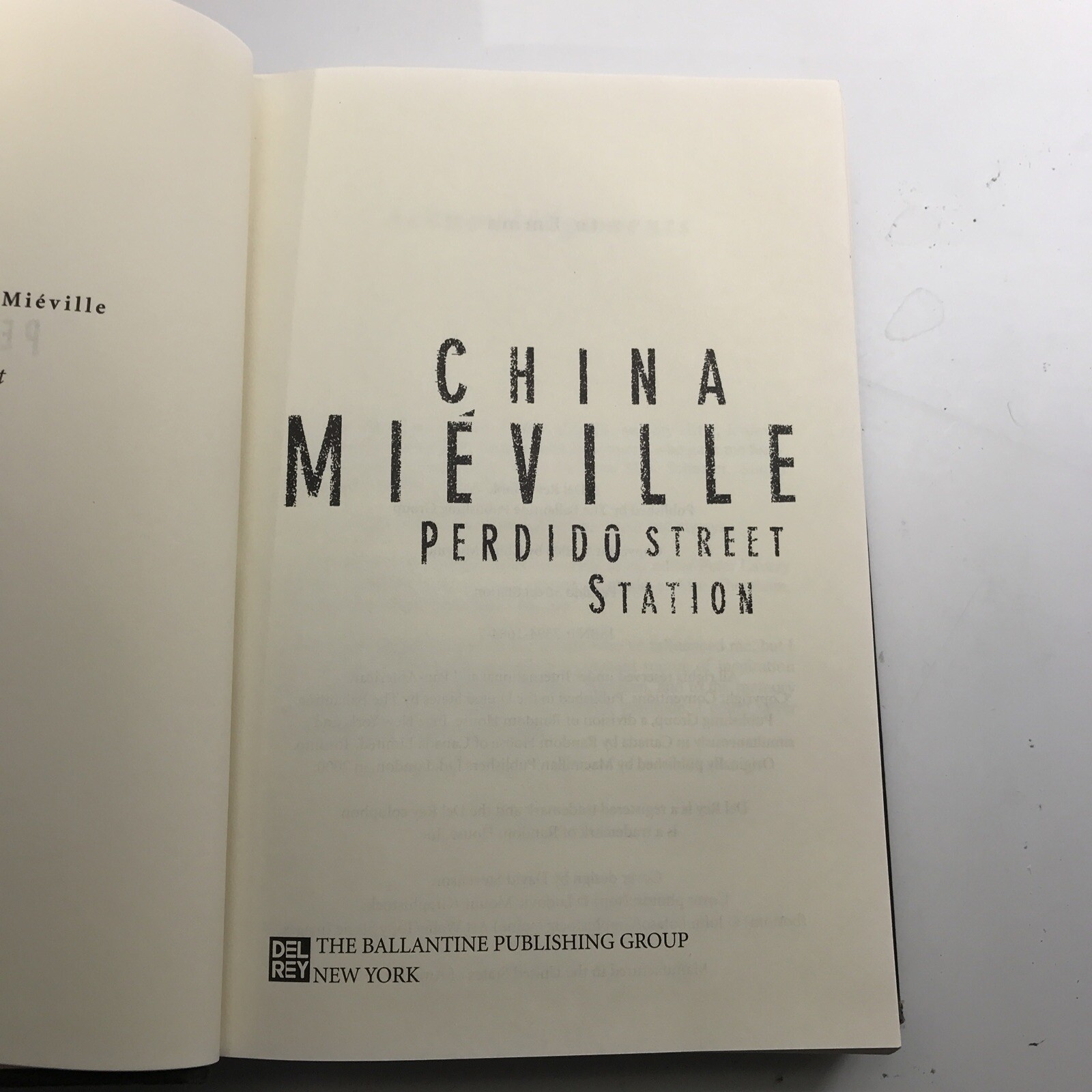 PERDIDO STREET STATION By China Mieville – Hardcover