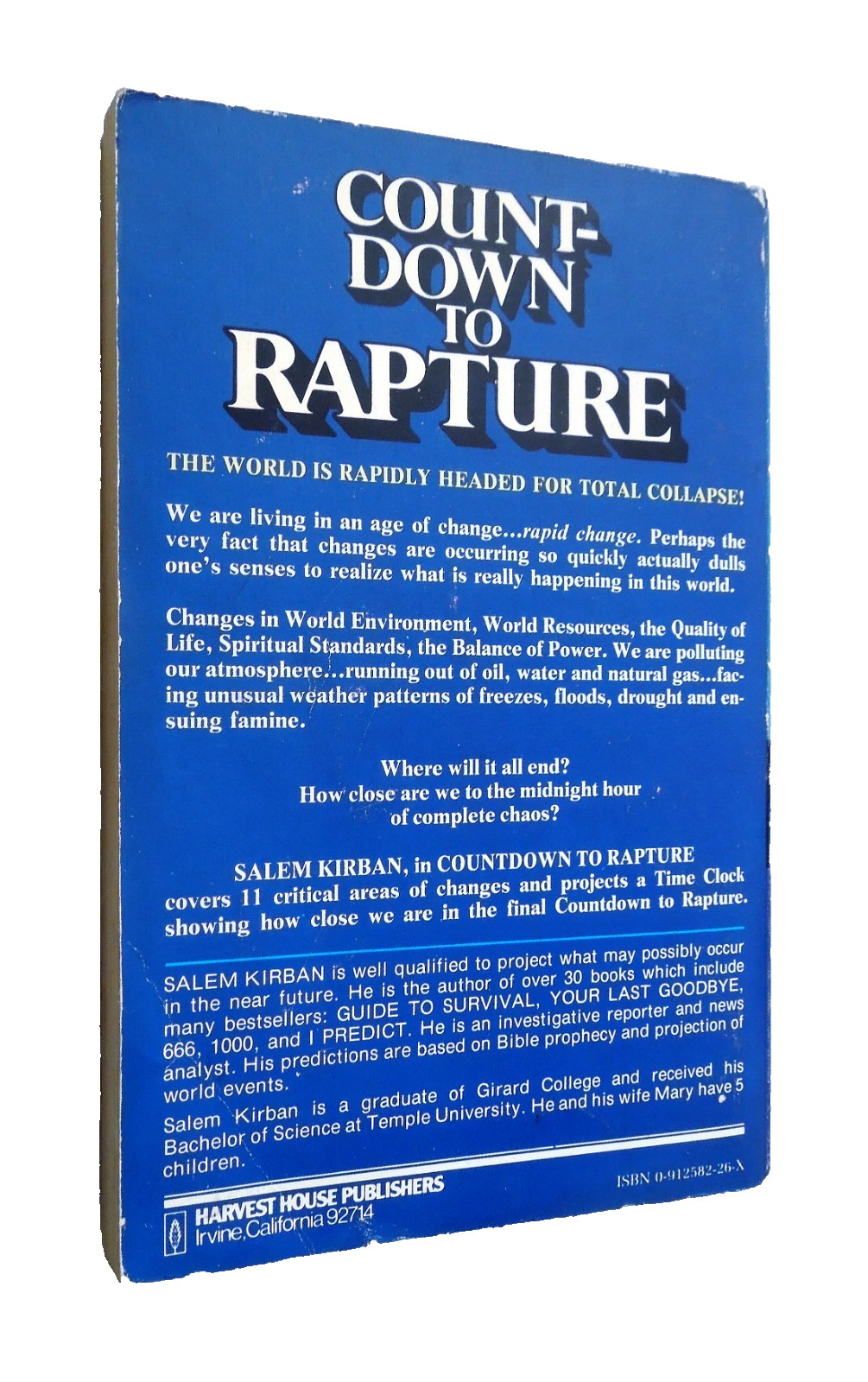 Countdown to Rapture – Salem Kirban, 1977 sc, Harvest House