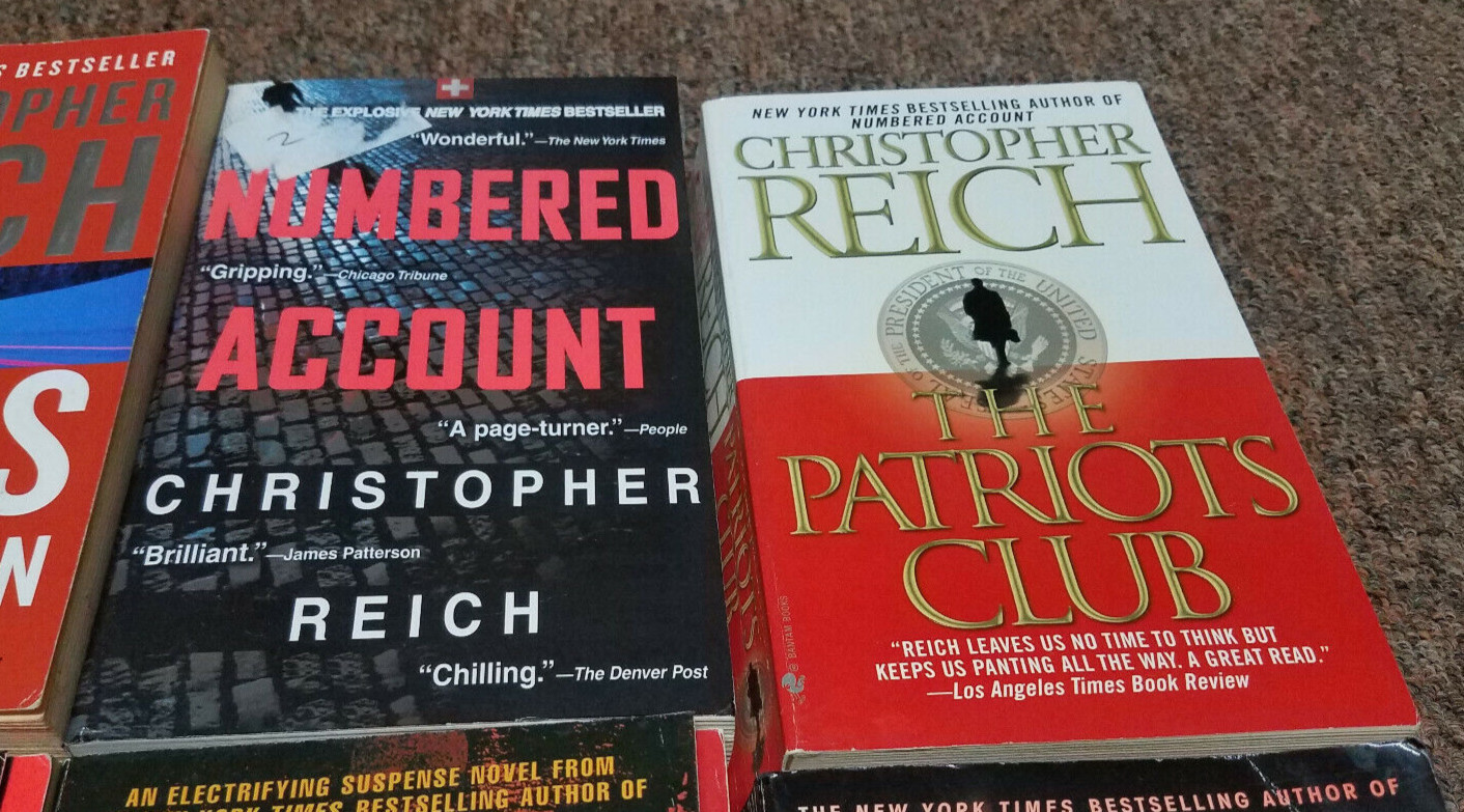 Christopher Reich 6 Legal thriller, crime fiction bks NUMBER ACCOUNT, THE RUNNER