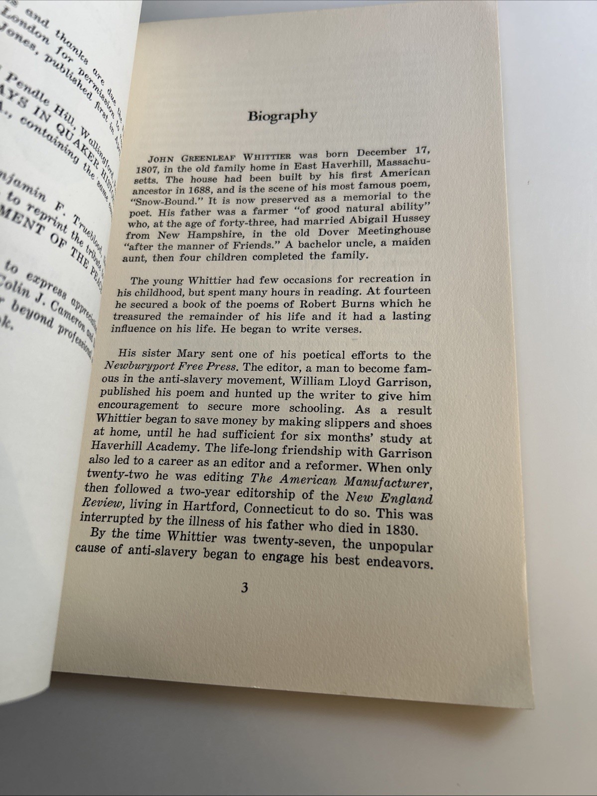RUFUS JONES: FAITH of JOHN GREENLEAF WHITTIER – QUAKER FRIENDS 1957 abb