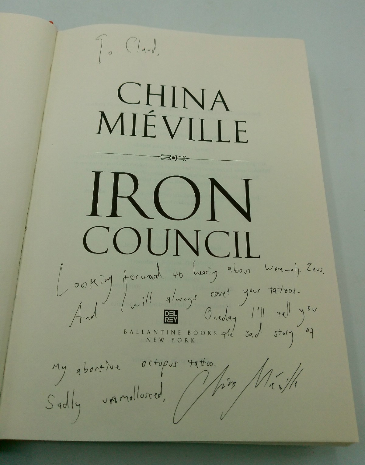 Iron Council | China Miéville | Del Rey | 2004 | SIGNED First Edition