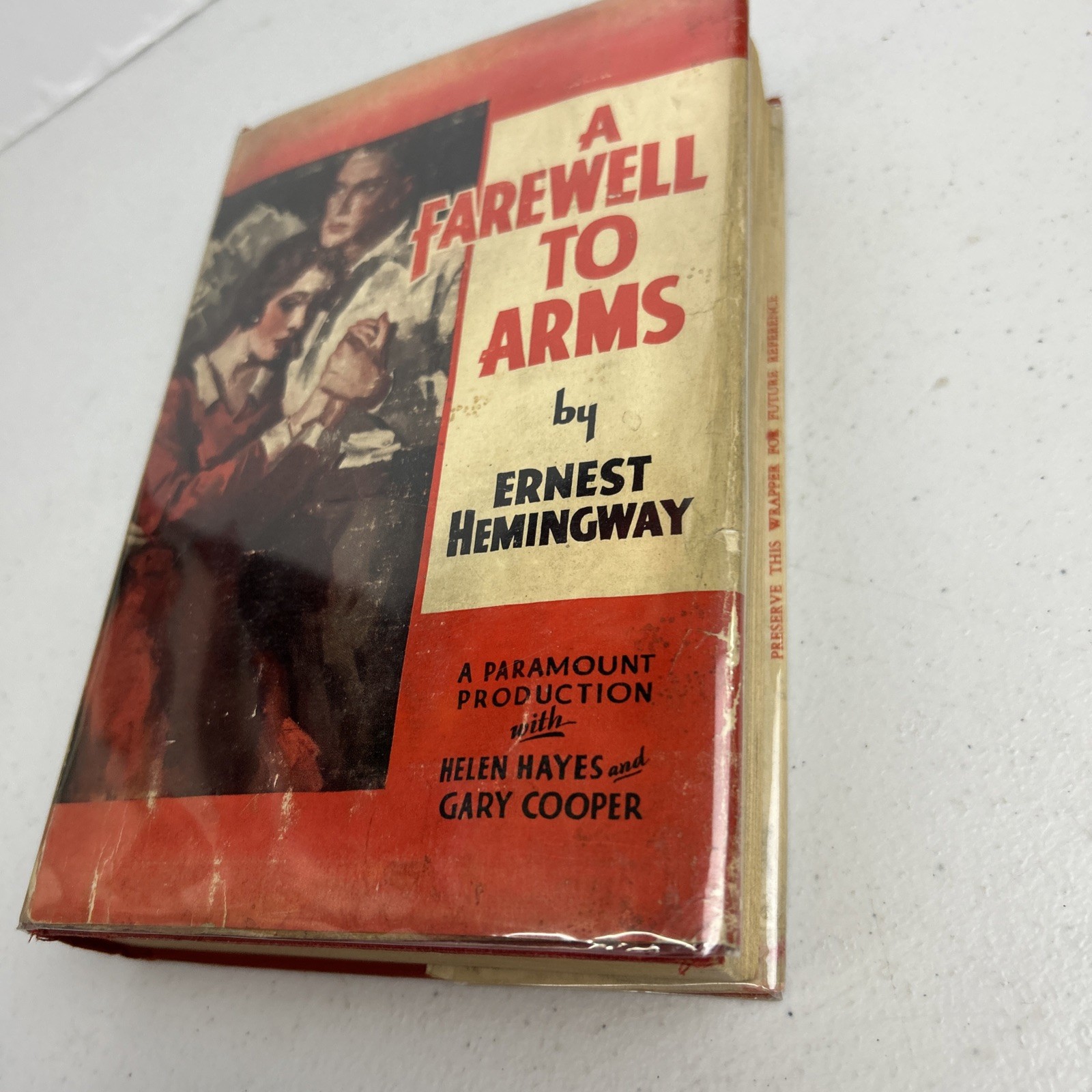 A Farewell To Arms Book Ernest Hemingway HC DJ 1929 Rare Photoplay Edition
