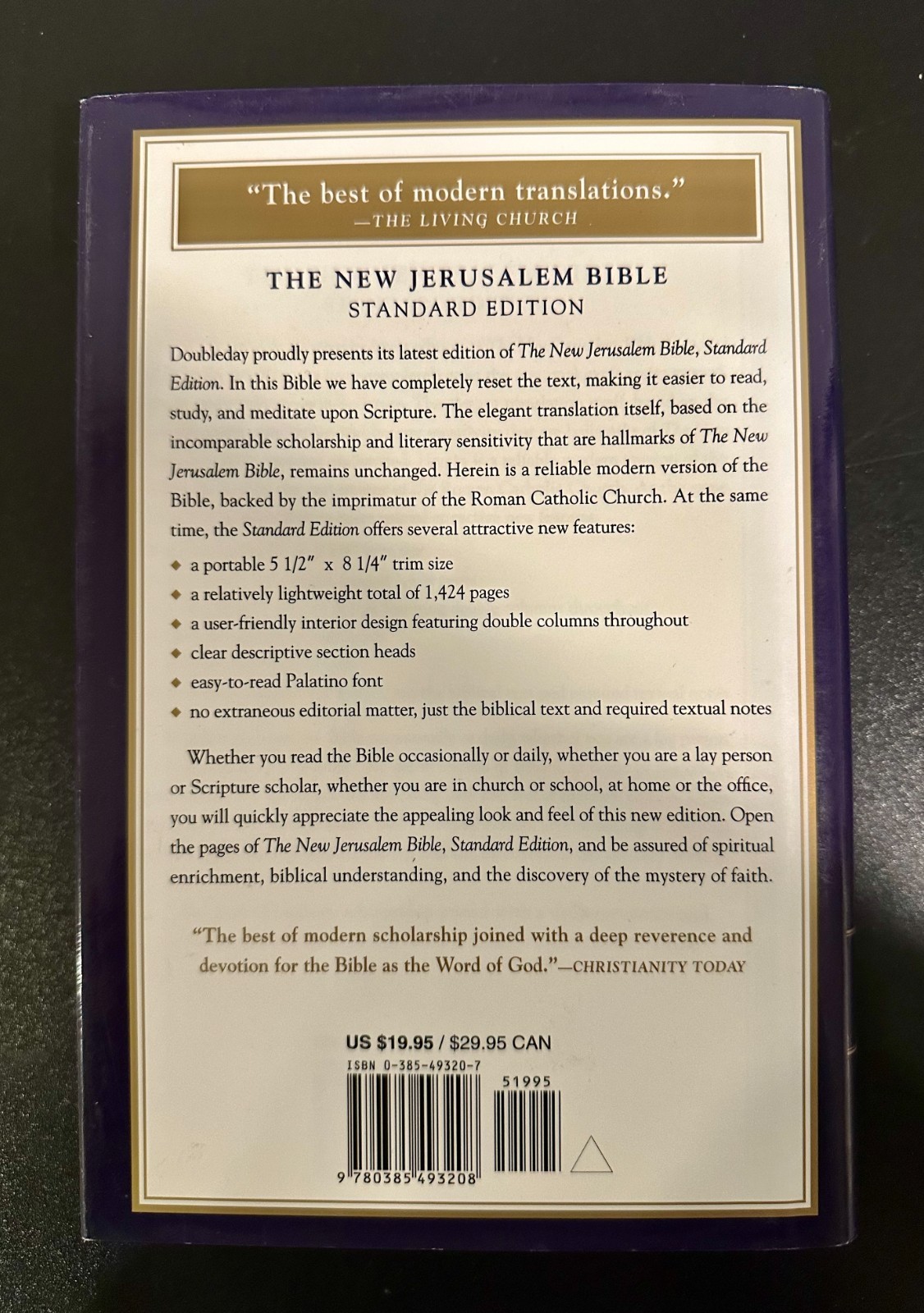The New Jerusalem Bible: The Complete Text of the Ancient Cannon of Scriptures