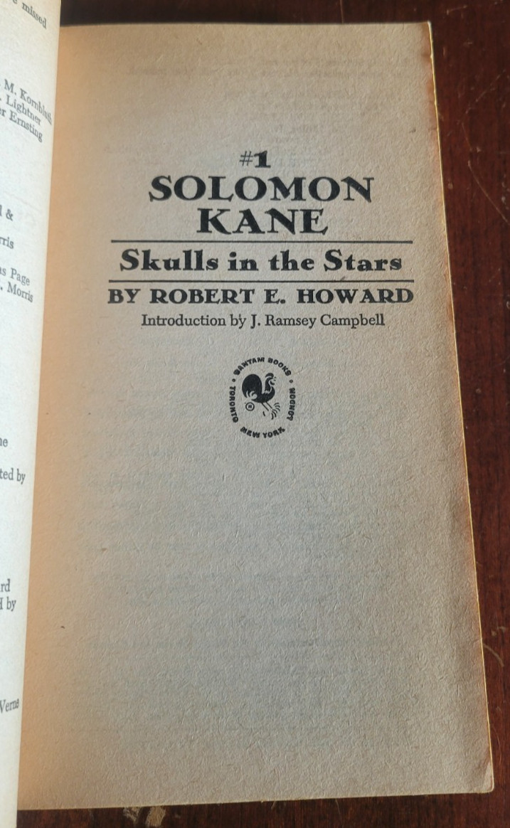 Solomon Kane: Skulls in the Stars – Robert E. Howard – 1978 Bantam PB Fantasy
