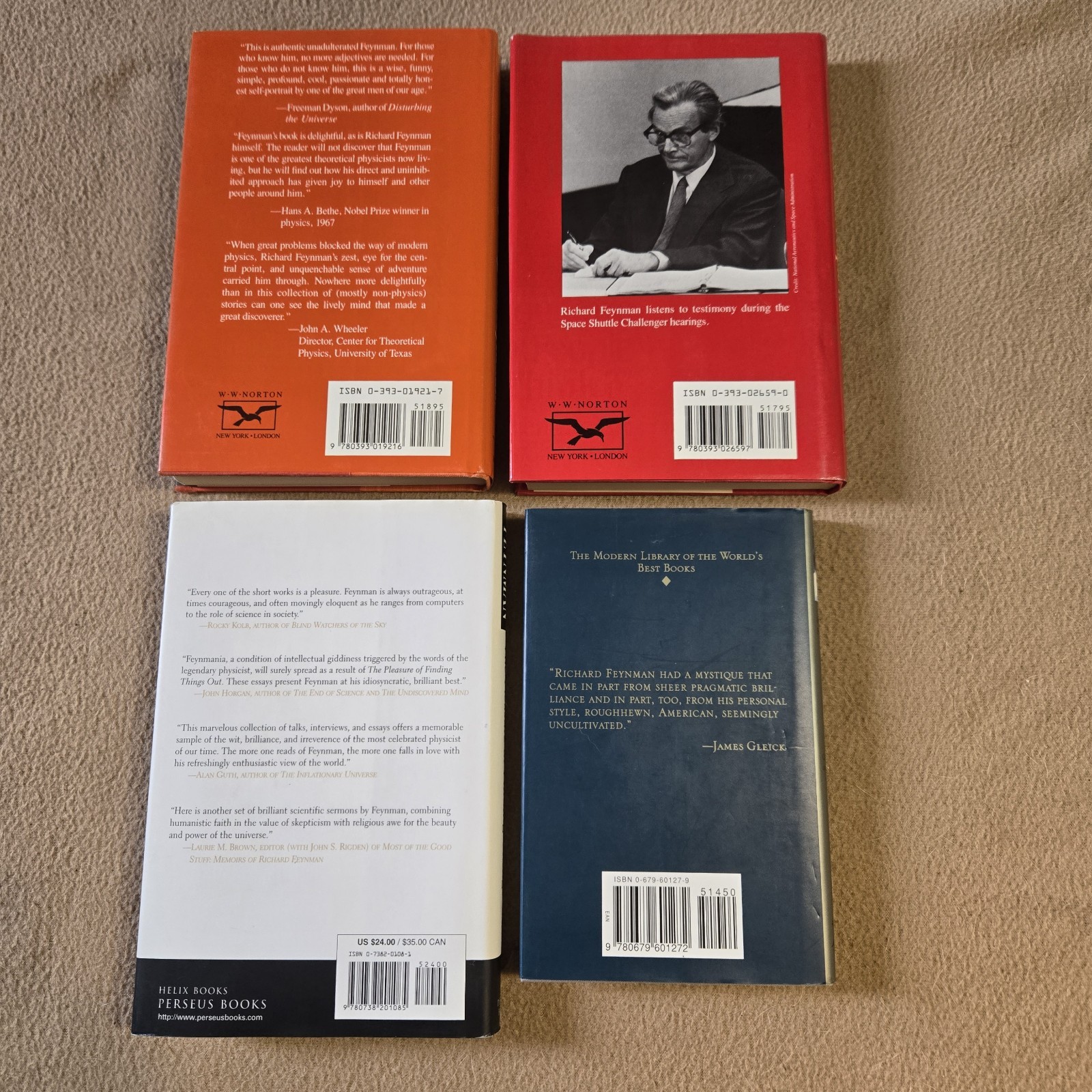 Richard Feynman HC/DJ Lot Of 4, Surely You’re Joking Mr. Feynman, Physical Law